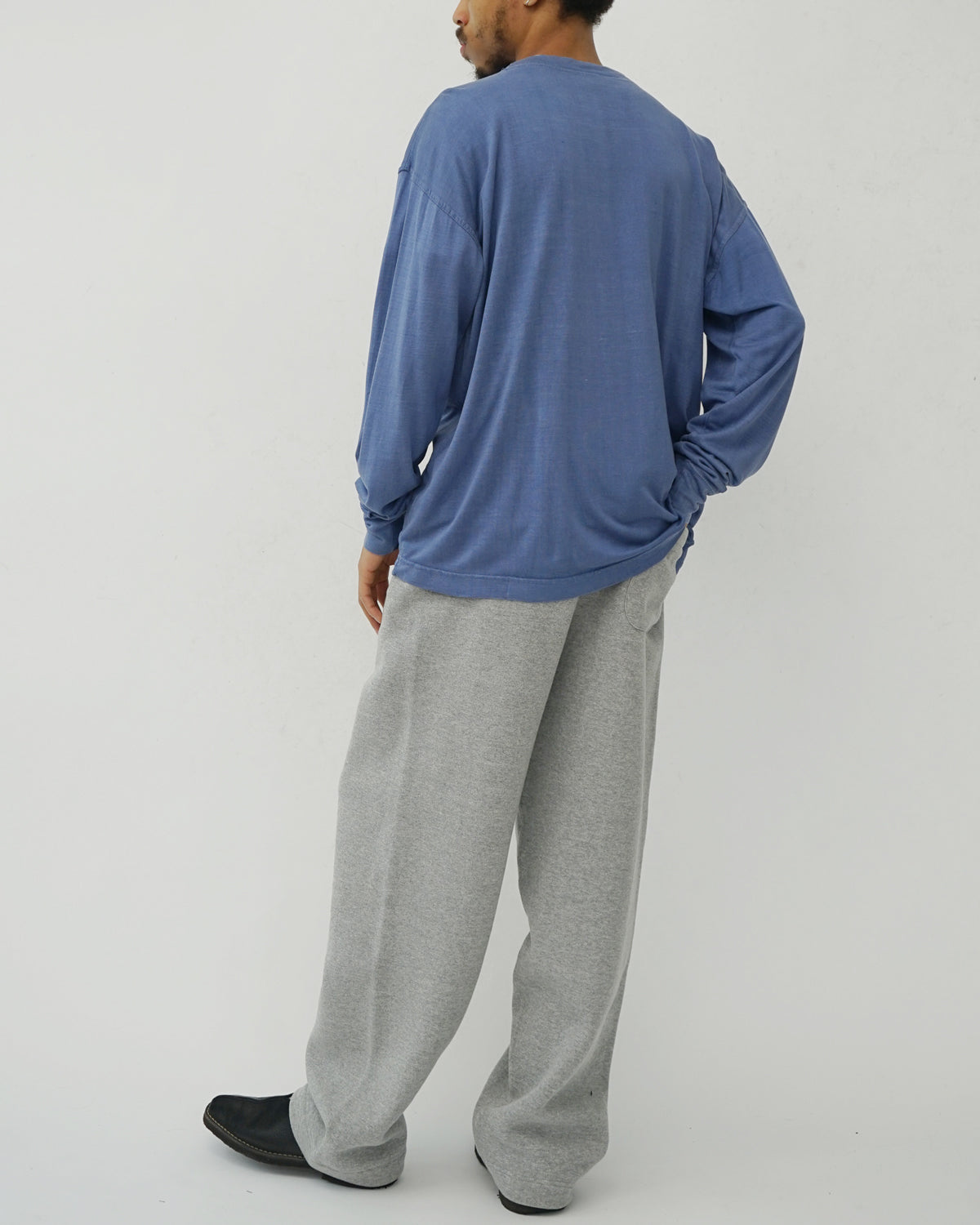 Silk Front V Tee L/S
