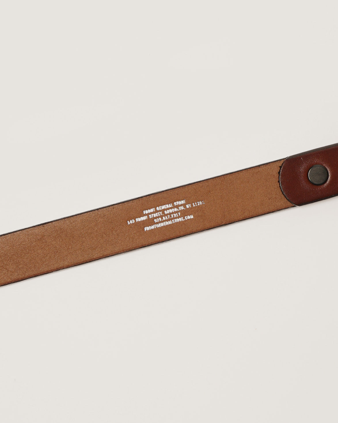 Tory - FGS 1" Rounded Center Bar Leather Belt / Silver Buckle / Light Brown