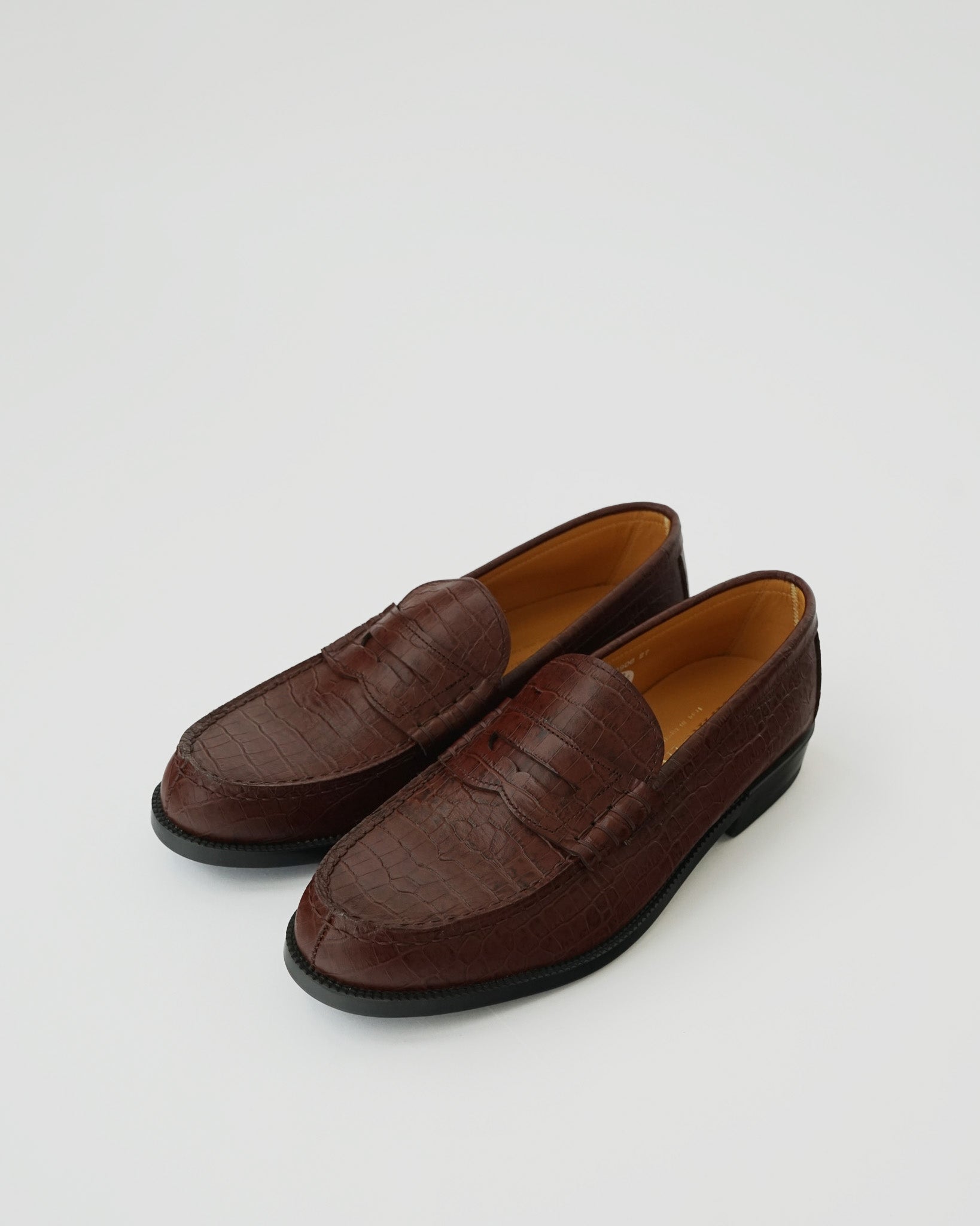 FGS Men's Embossed Leather Loafer / Brown