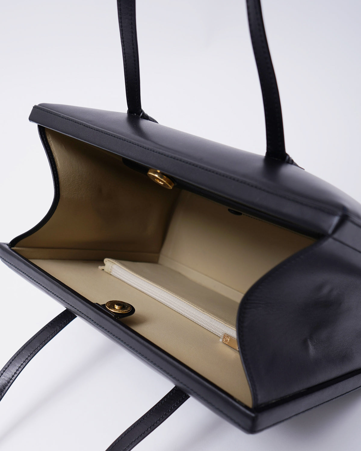 Black Leather Hand Bag