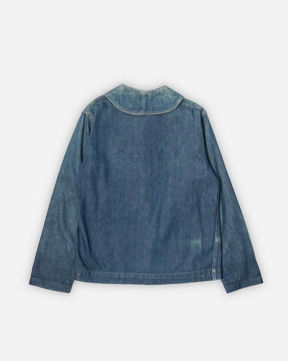 1940's USN Denim Shawl Collar Jacket – Front General Store