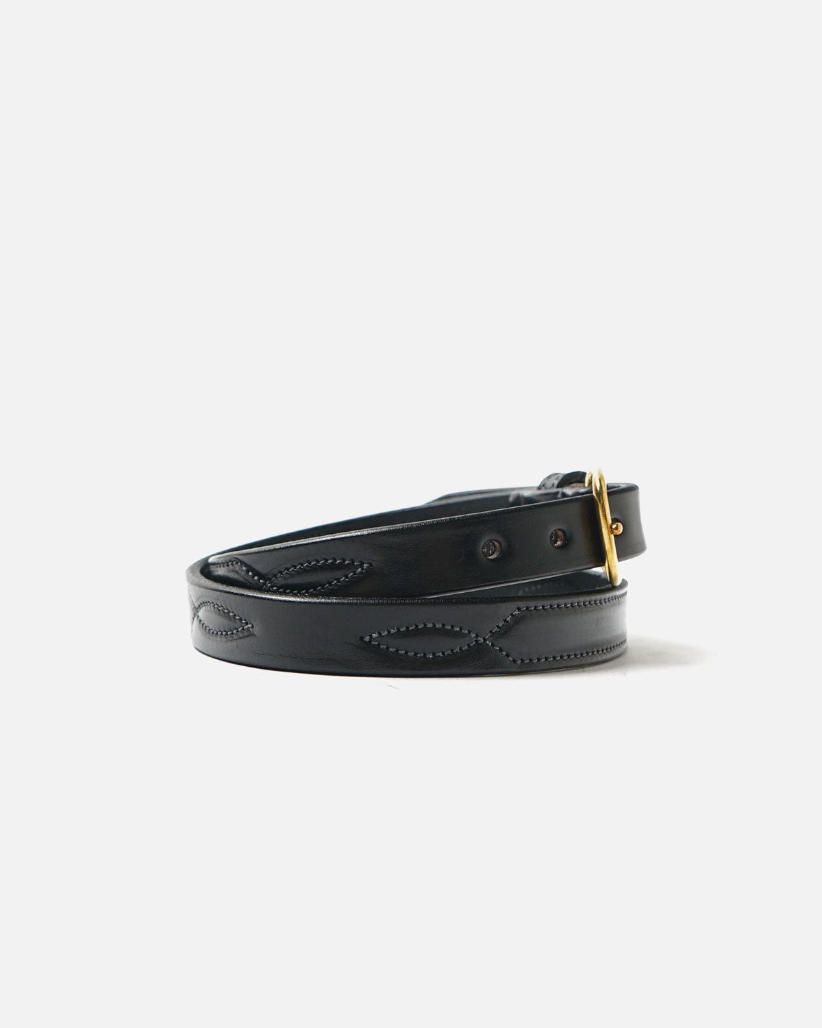 3/4" Repeated Stitch Leather Belt