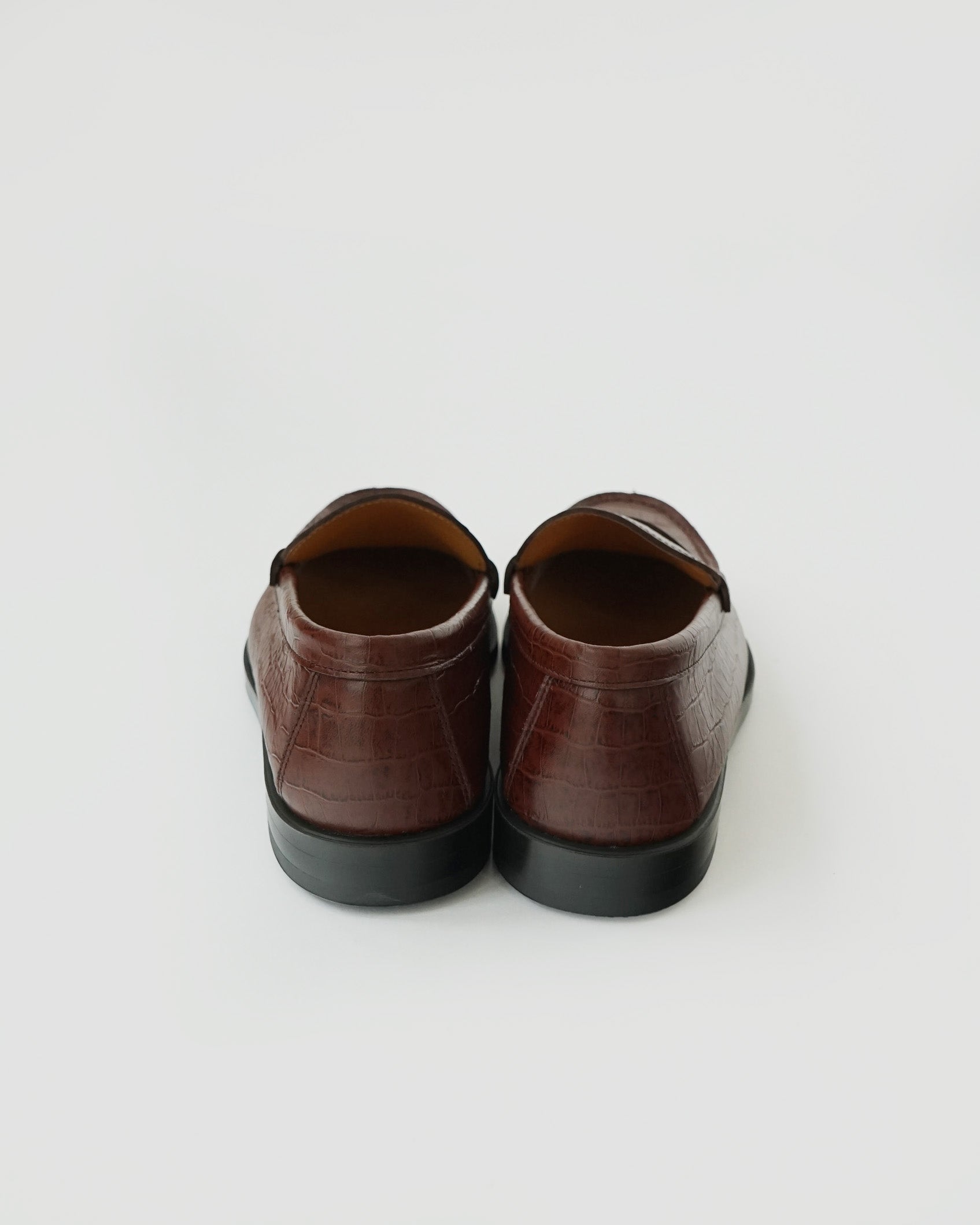 FGS Men's Embossed Leather Loafer / Brown
