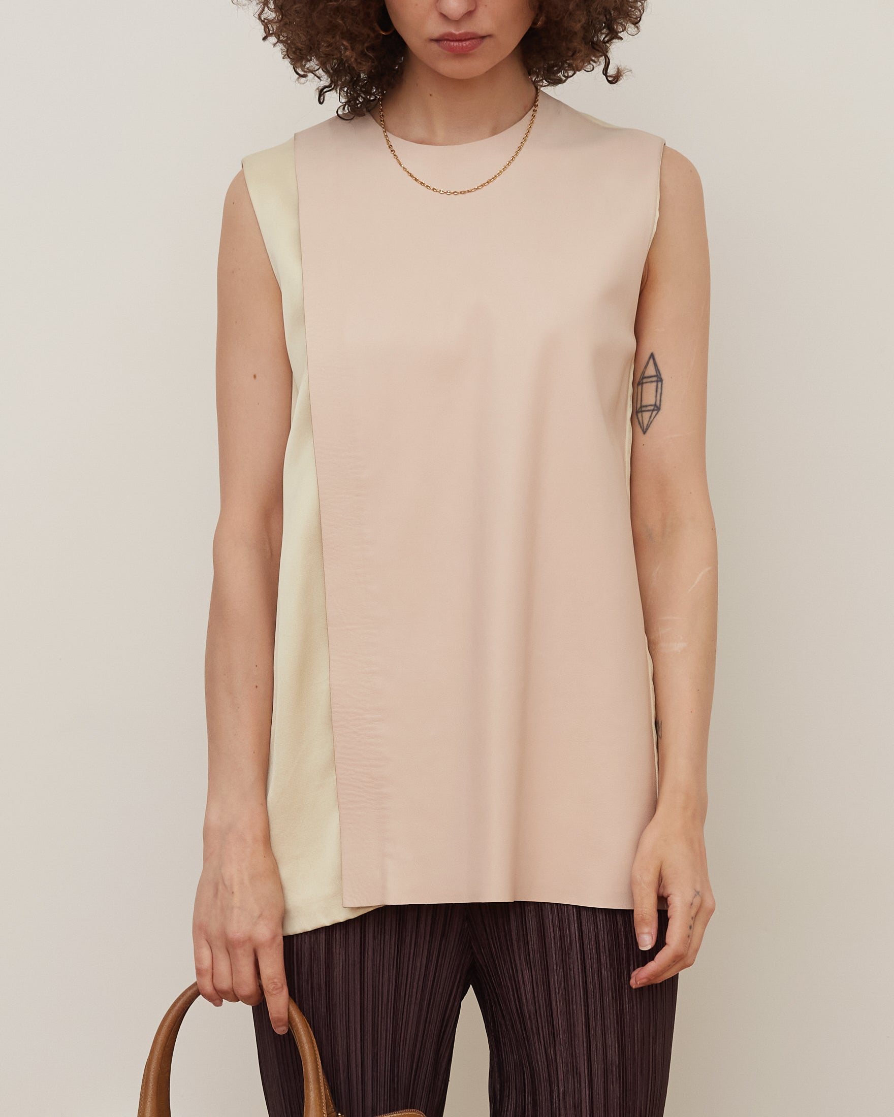 N/S Leather Front Top