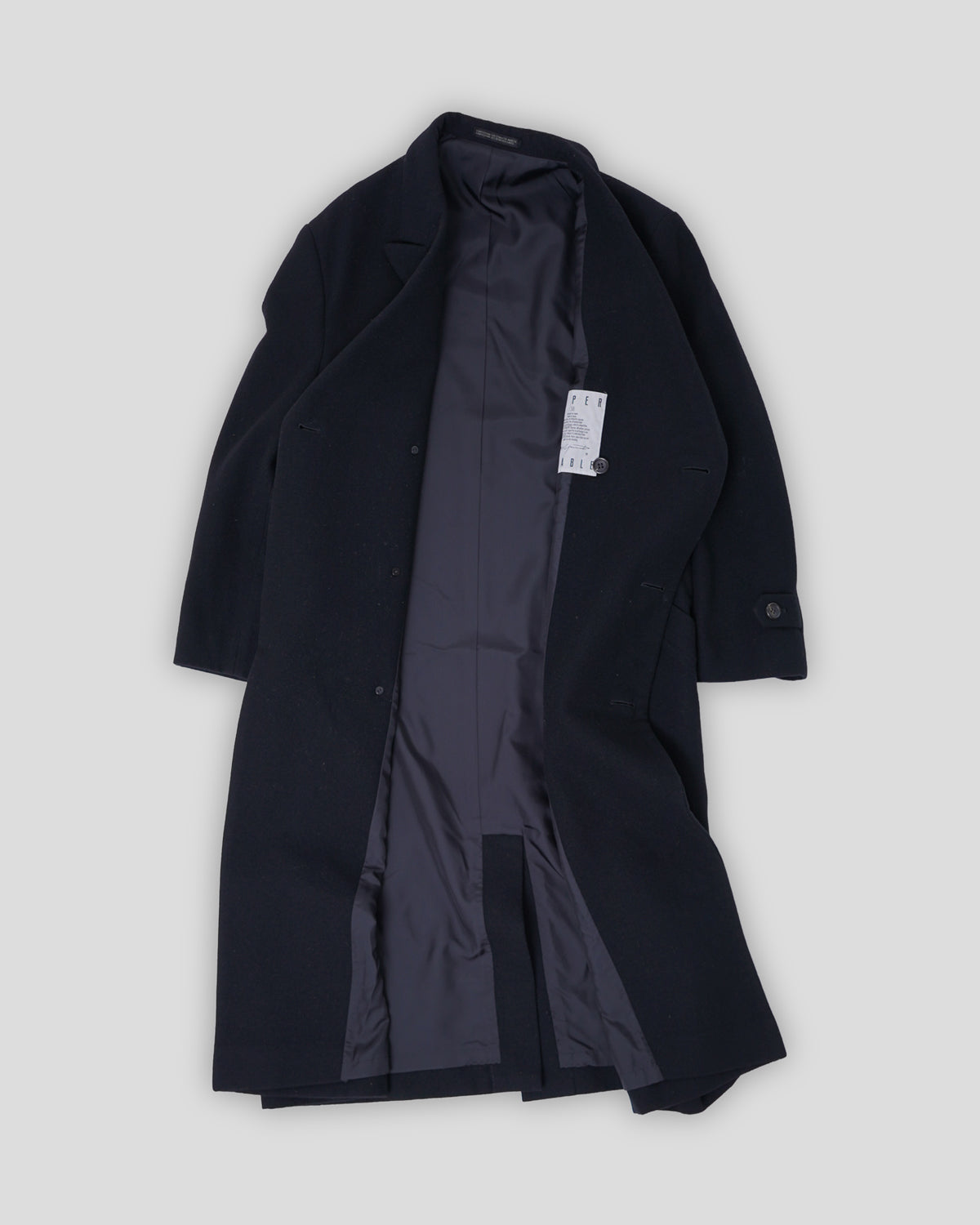 Double Breasted Melton Long Coat
