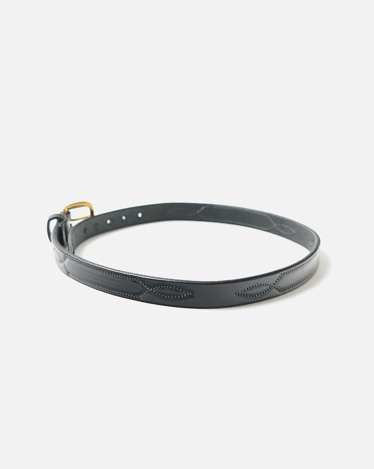3/4" Repeated Stitch Leather Belt