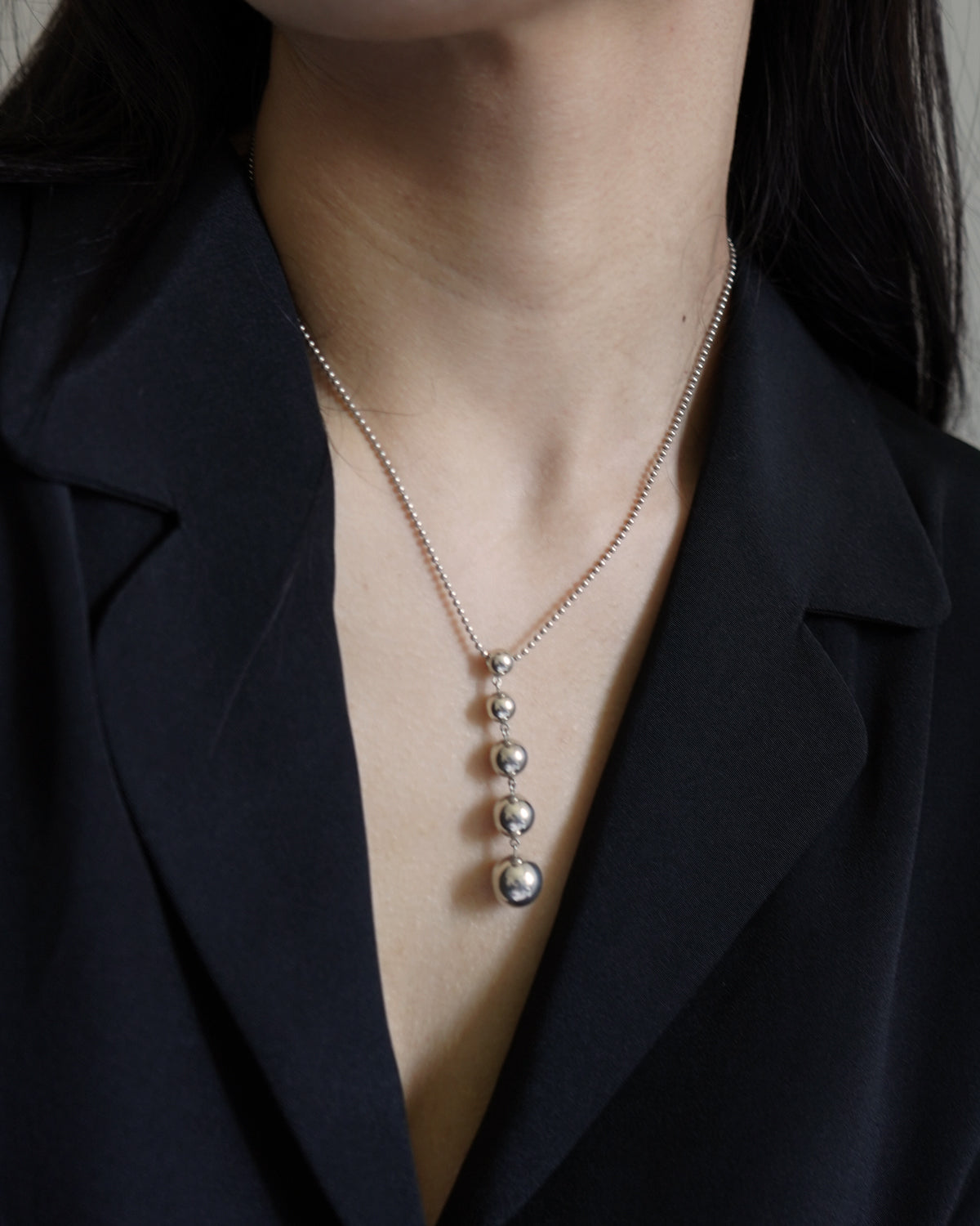 Silver Ball Necklace
