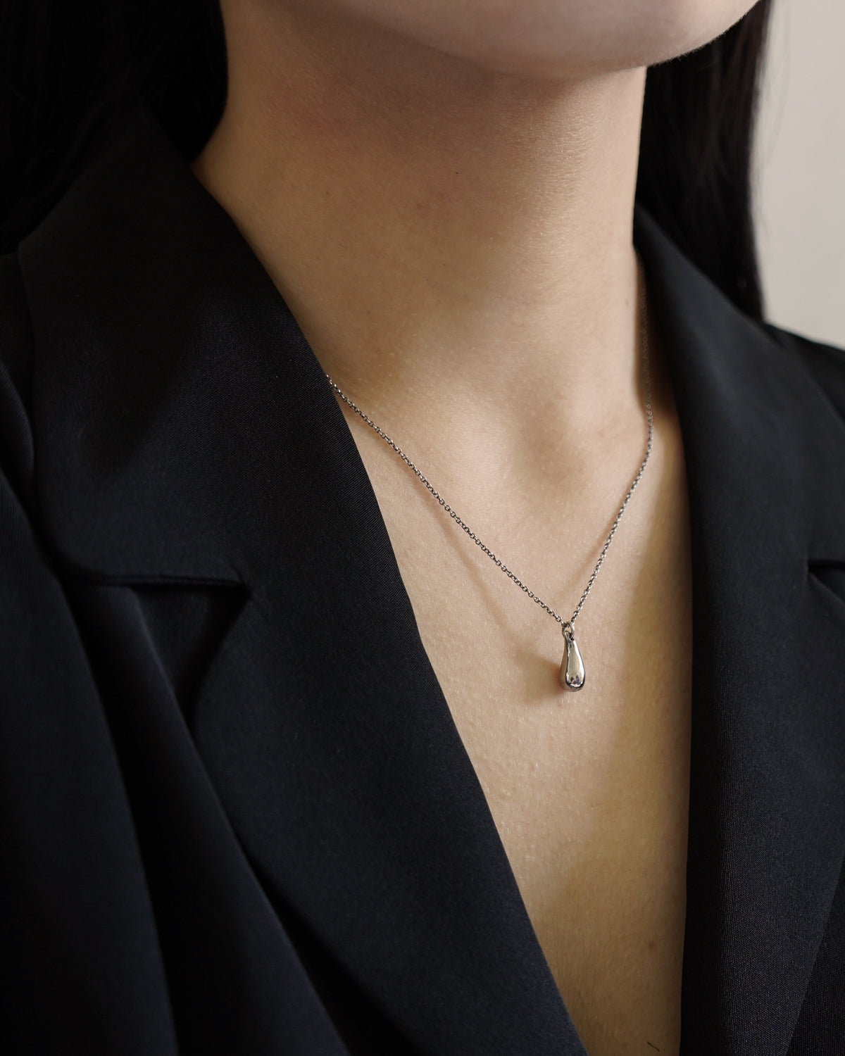 Silver Teardrop Necklace