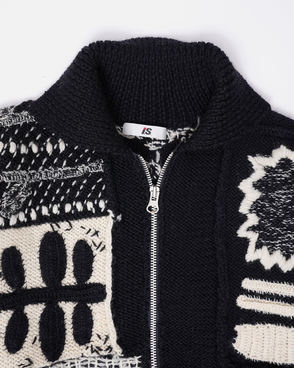 I.S. Patterned Zip-Up Cardigan
