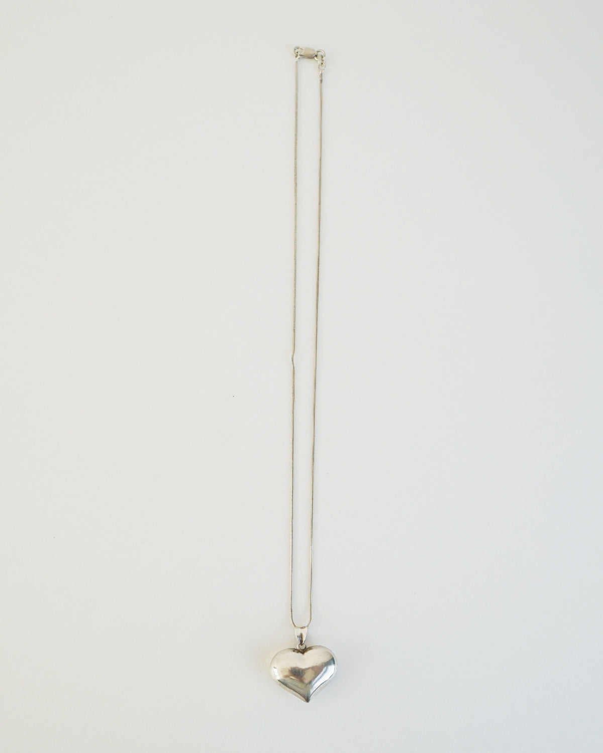 Silver Chain Necklace w/ Heart Charm