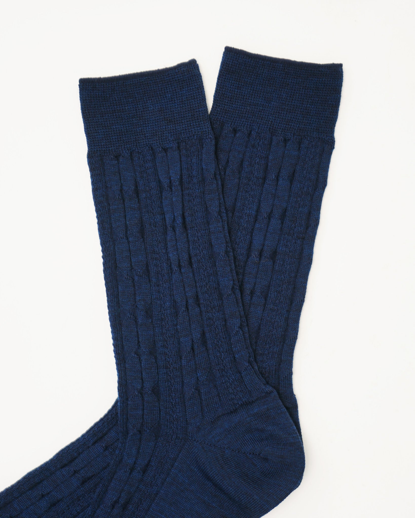 FGS Originals - Wool Cable Socks / Navy