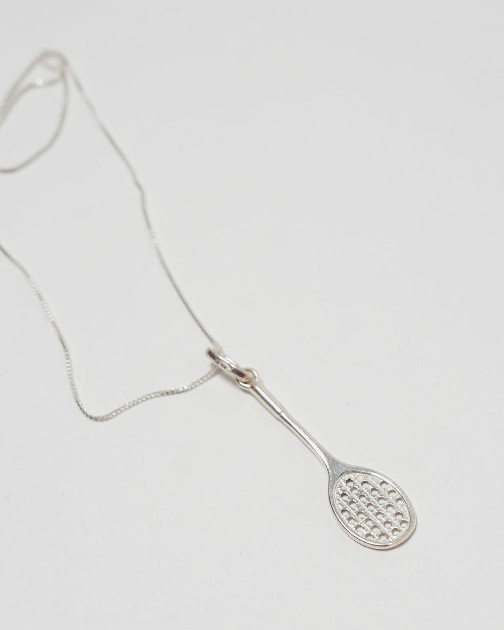 Silver Necklace w/ Racket Charm
