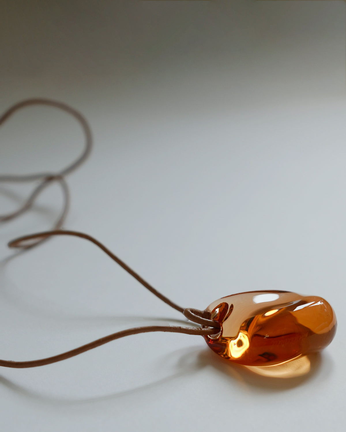 Chrystal Glass Teardrop Necklace