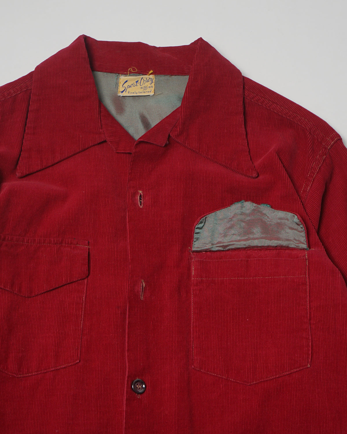 1940's Corduroy Open Collar Shirt