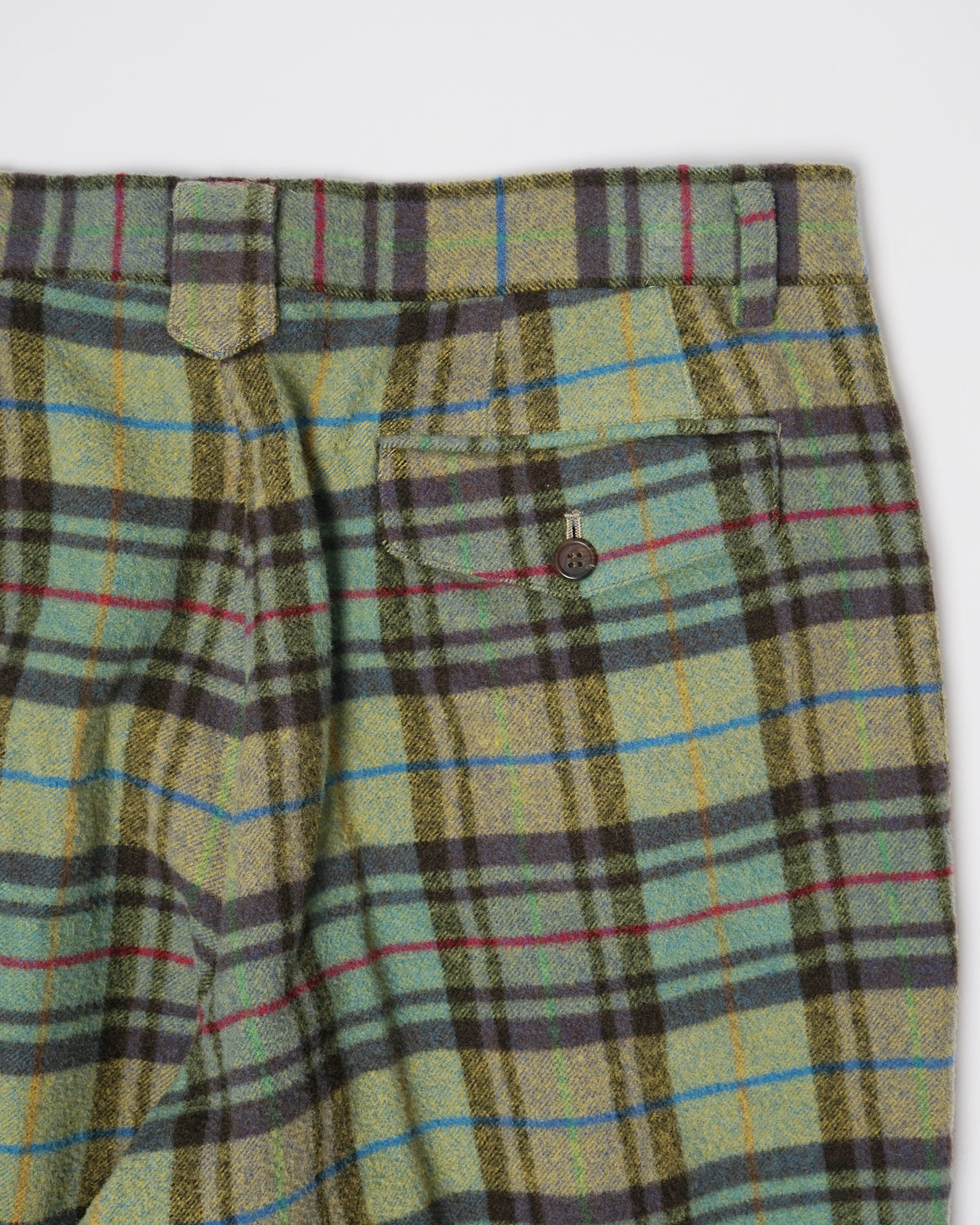 Wool Plaid Trousers