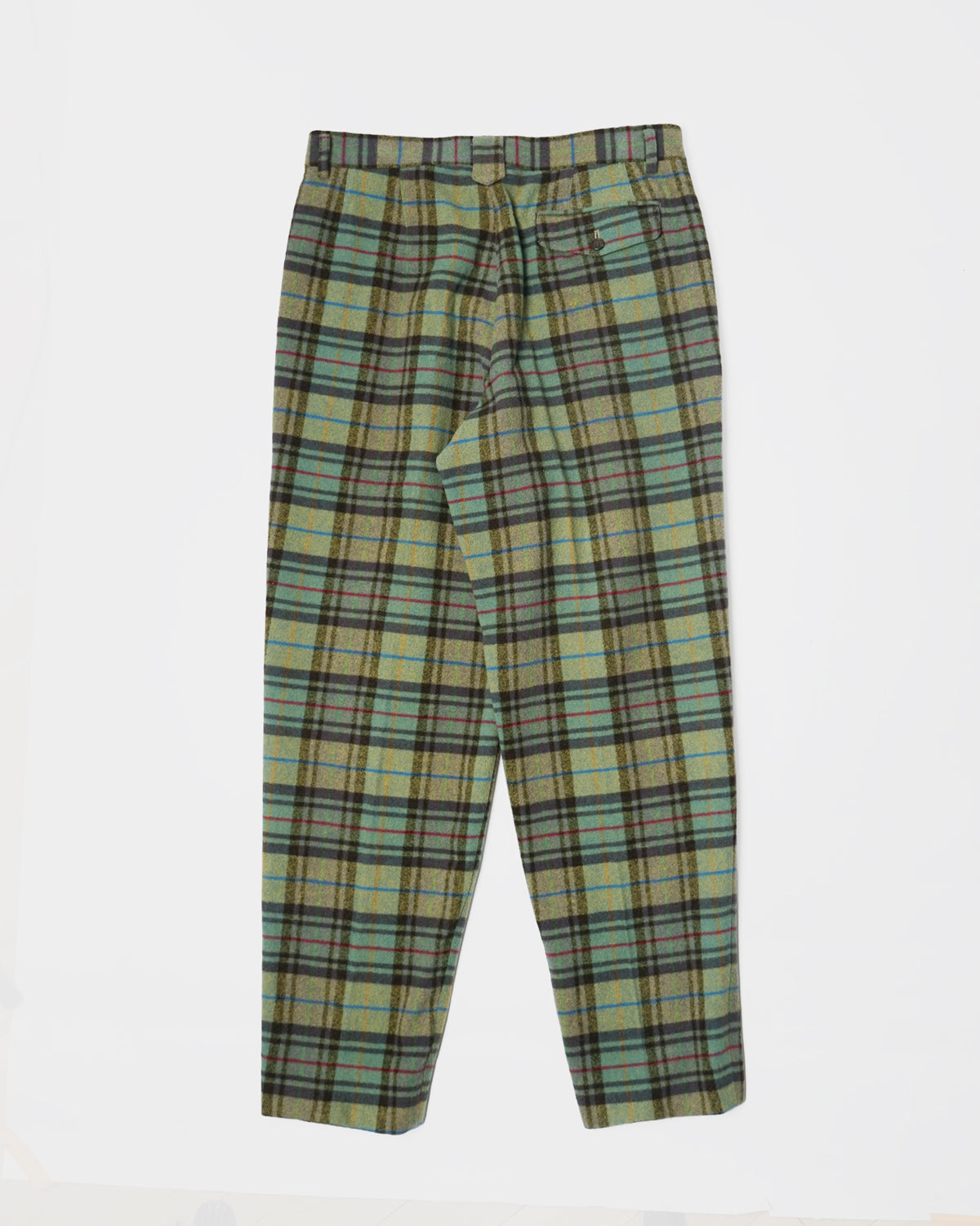 Wool Plaid Trousers