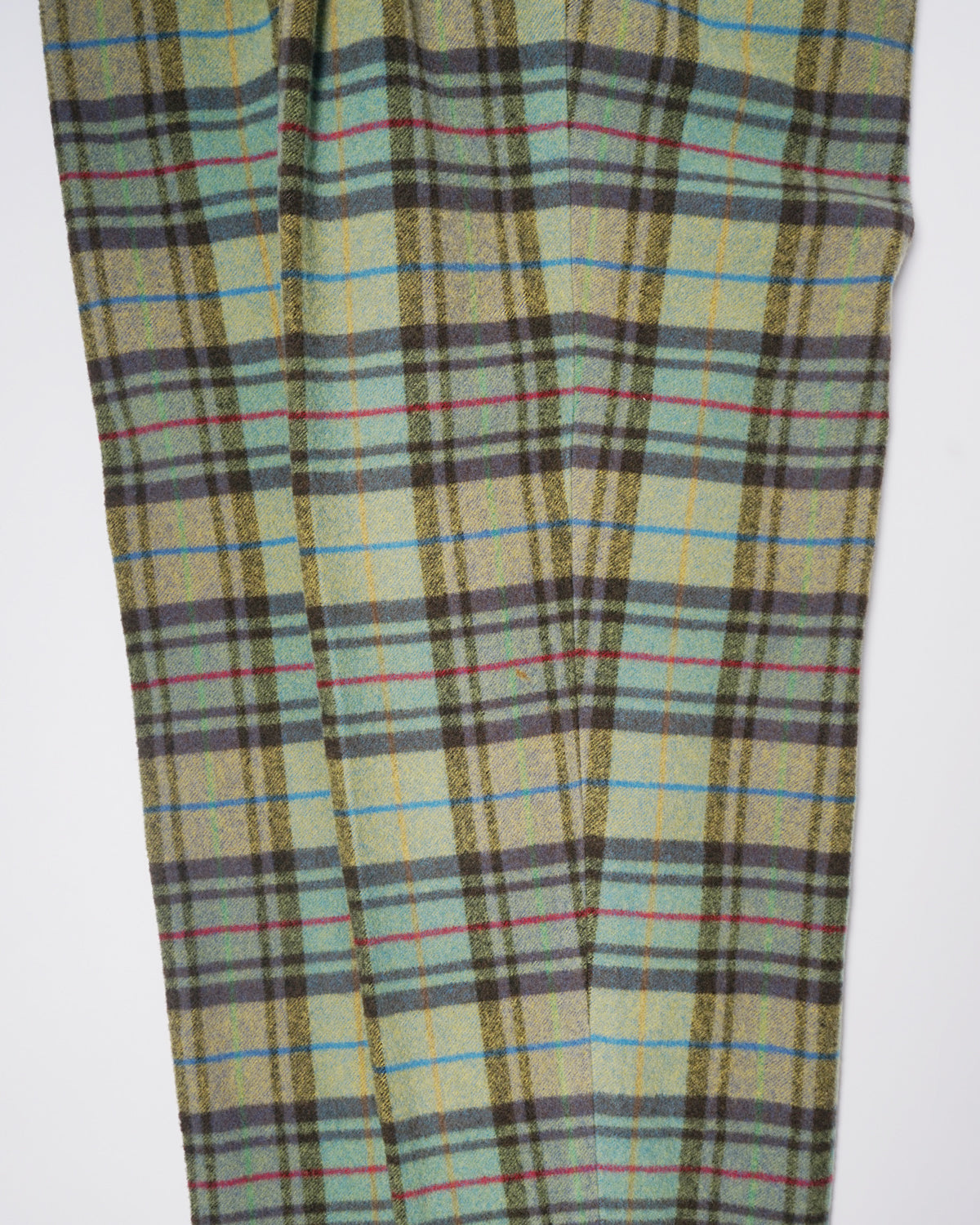 Wool Plaid Trousers