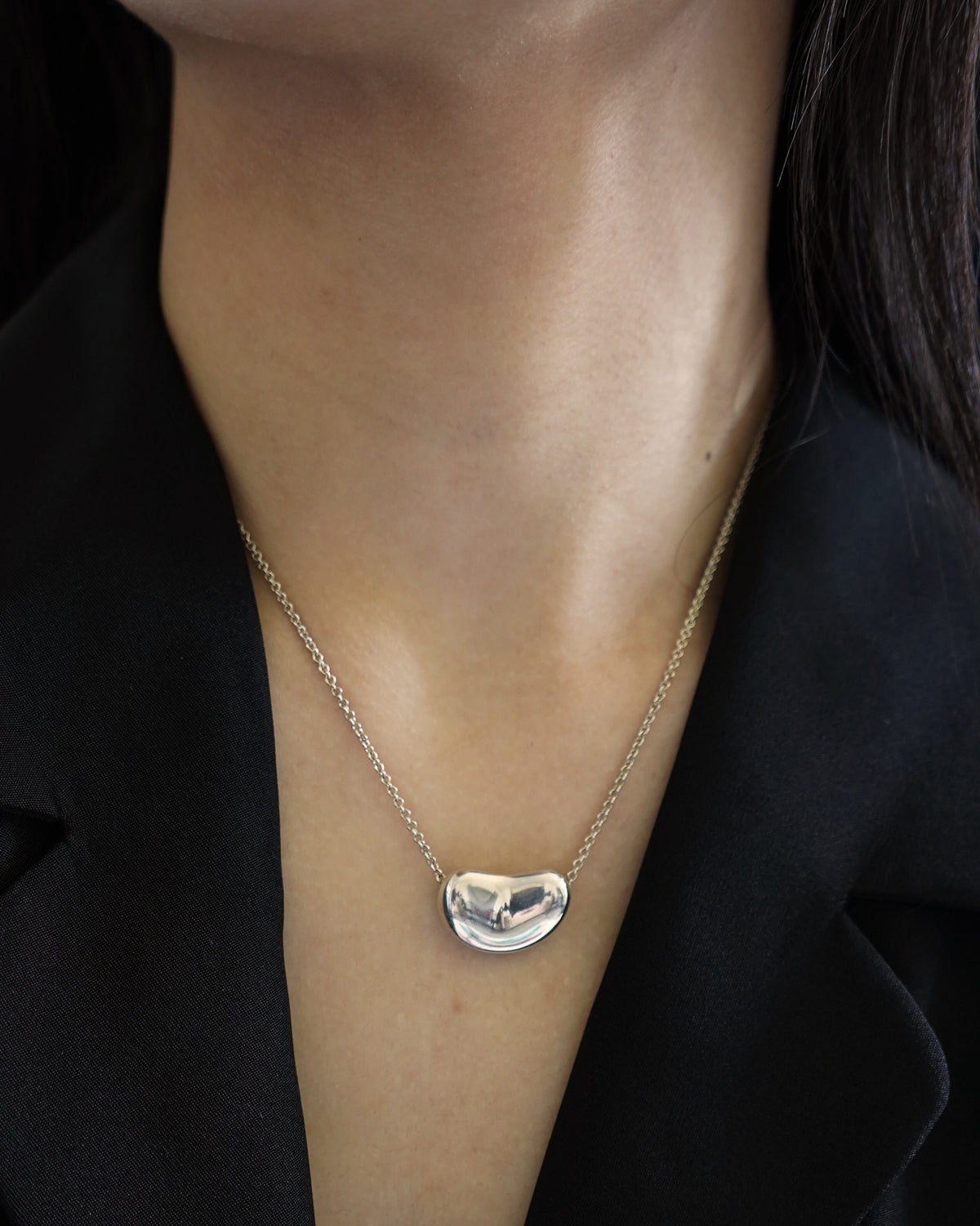 Silver Bean Necklace