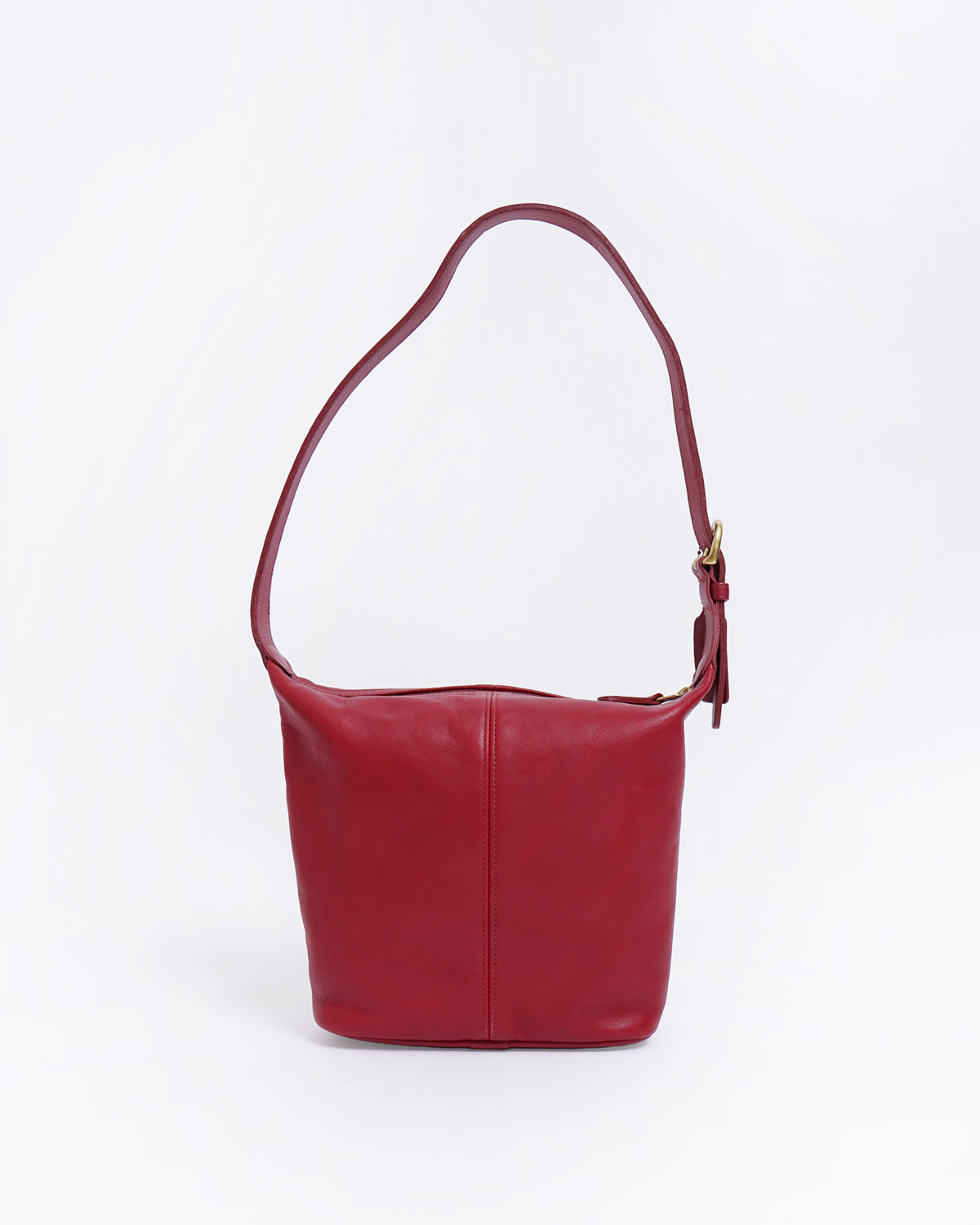 Red Leather One Shoulder Bag