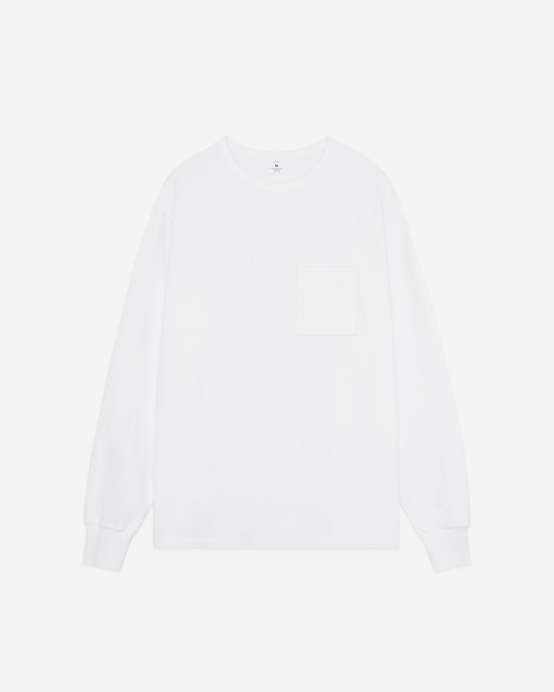 FGS Originals - Heavy-weight Pocket Long Sleeve T-shirt / White