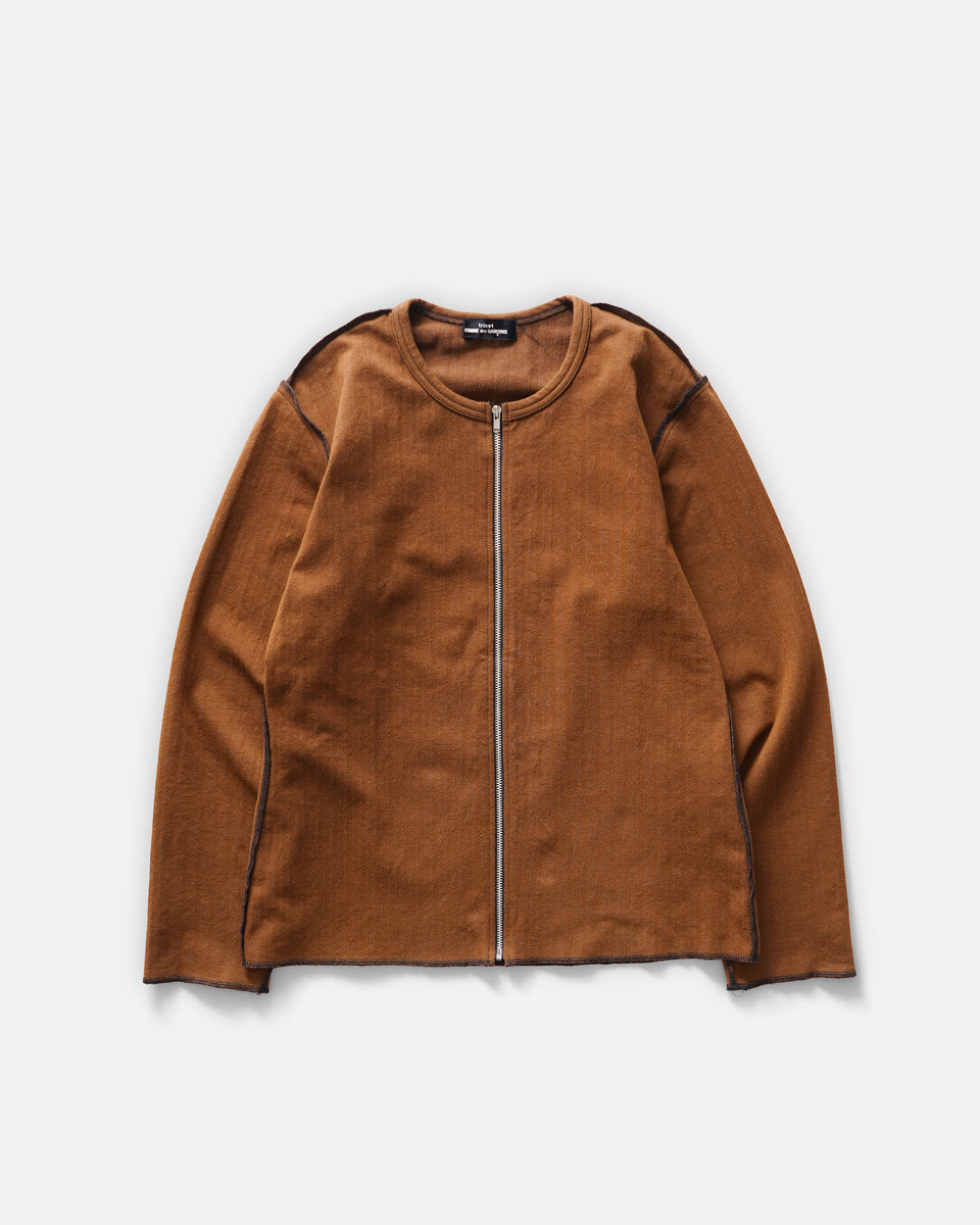 tricot COMME des GARÇONS Cotton Zip-Up Cardigan Made in Japan