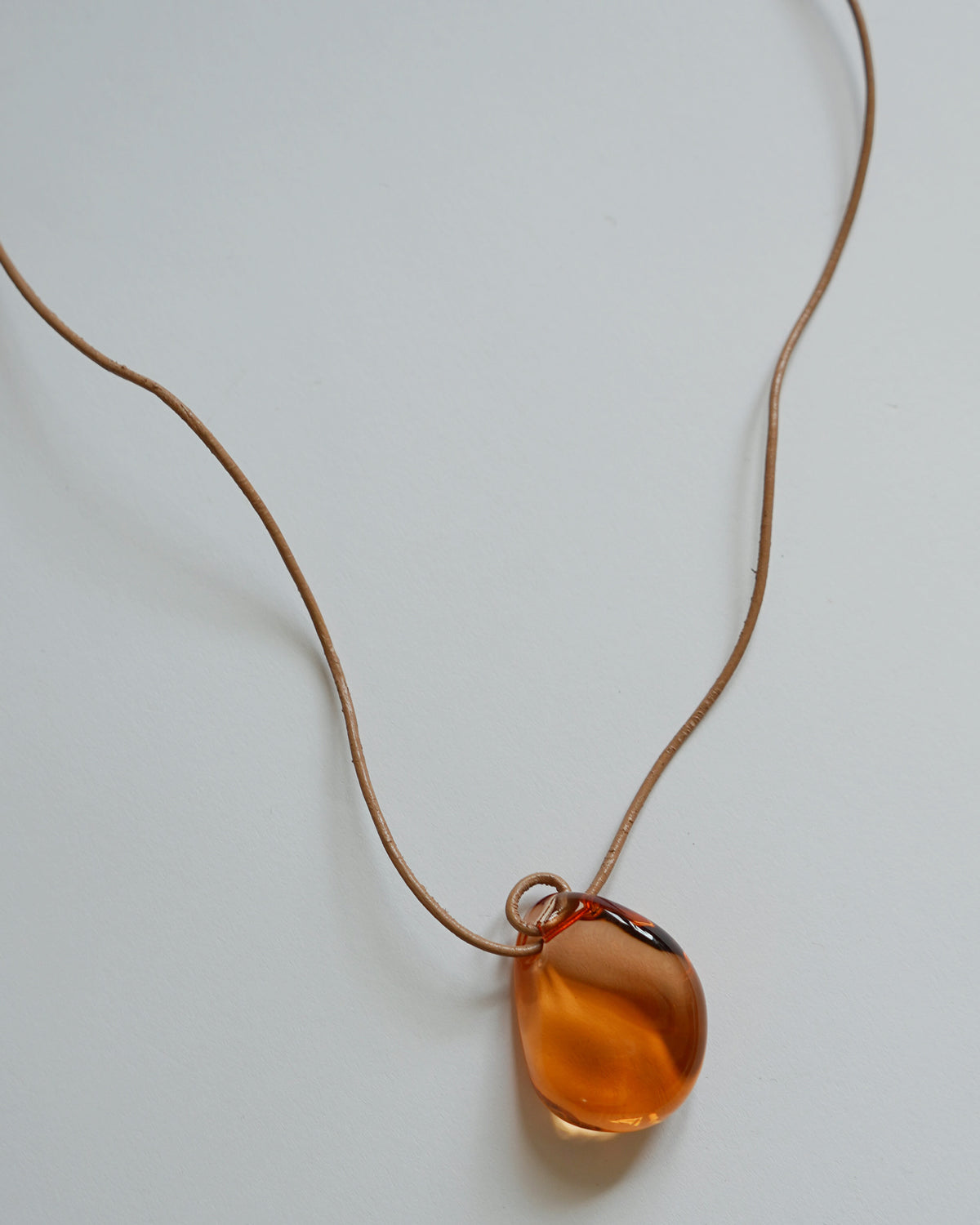 Chrystal Glass Teardrop Necklace