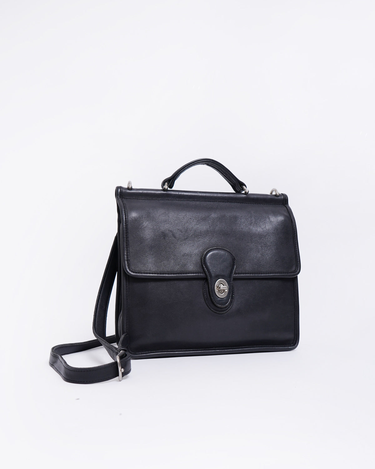 Black Leather Shoulder Bag