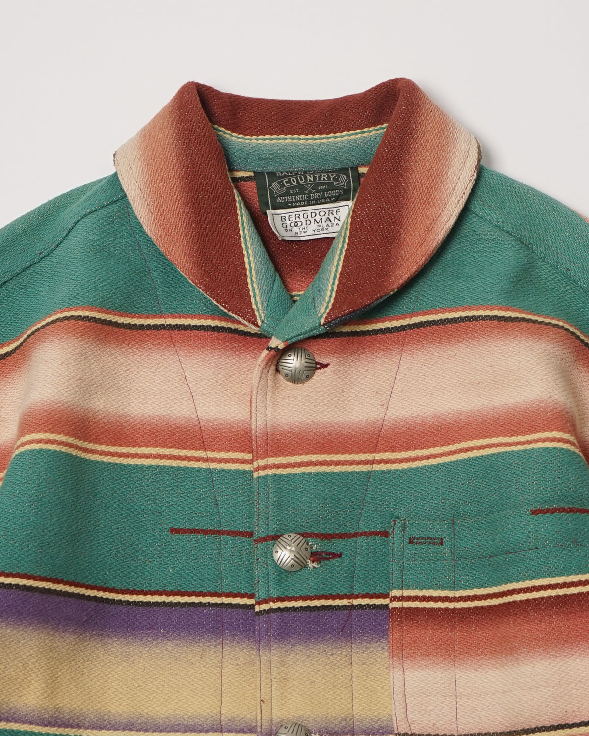 Country for Bergdorf Goodman Native Patterned Shawl Jacket