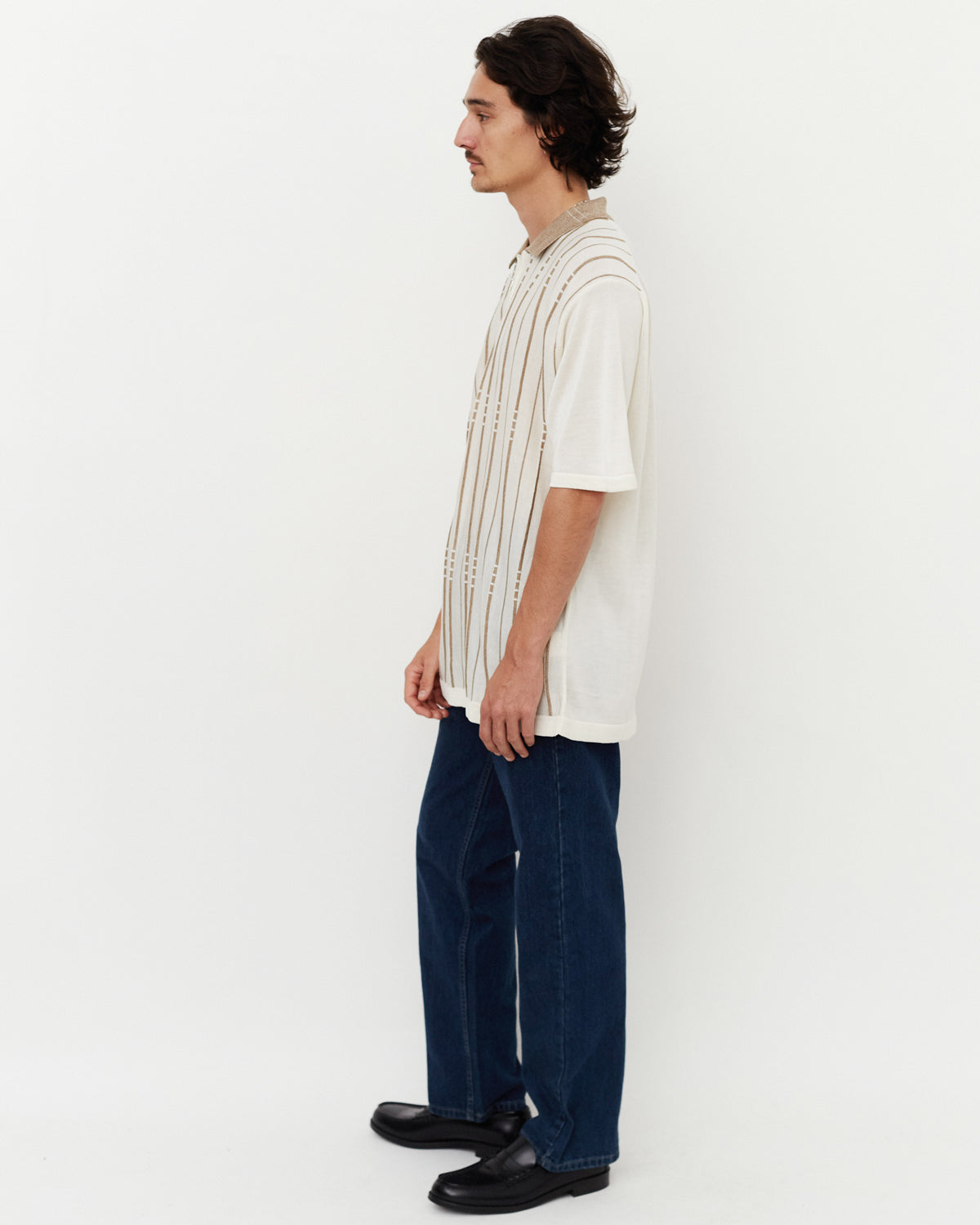 Pullover Zip Polo / Off White