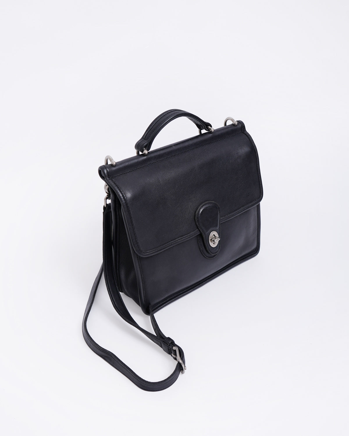 Black Leather Shoulder Bag