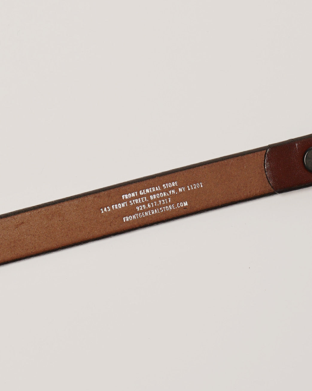 Tory - FGS 3/4" Rounded Center Bar Leather Belt / Silver Buckle / Light Brown