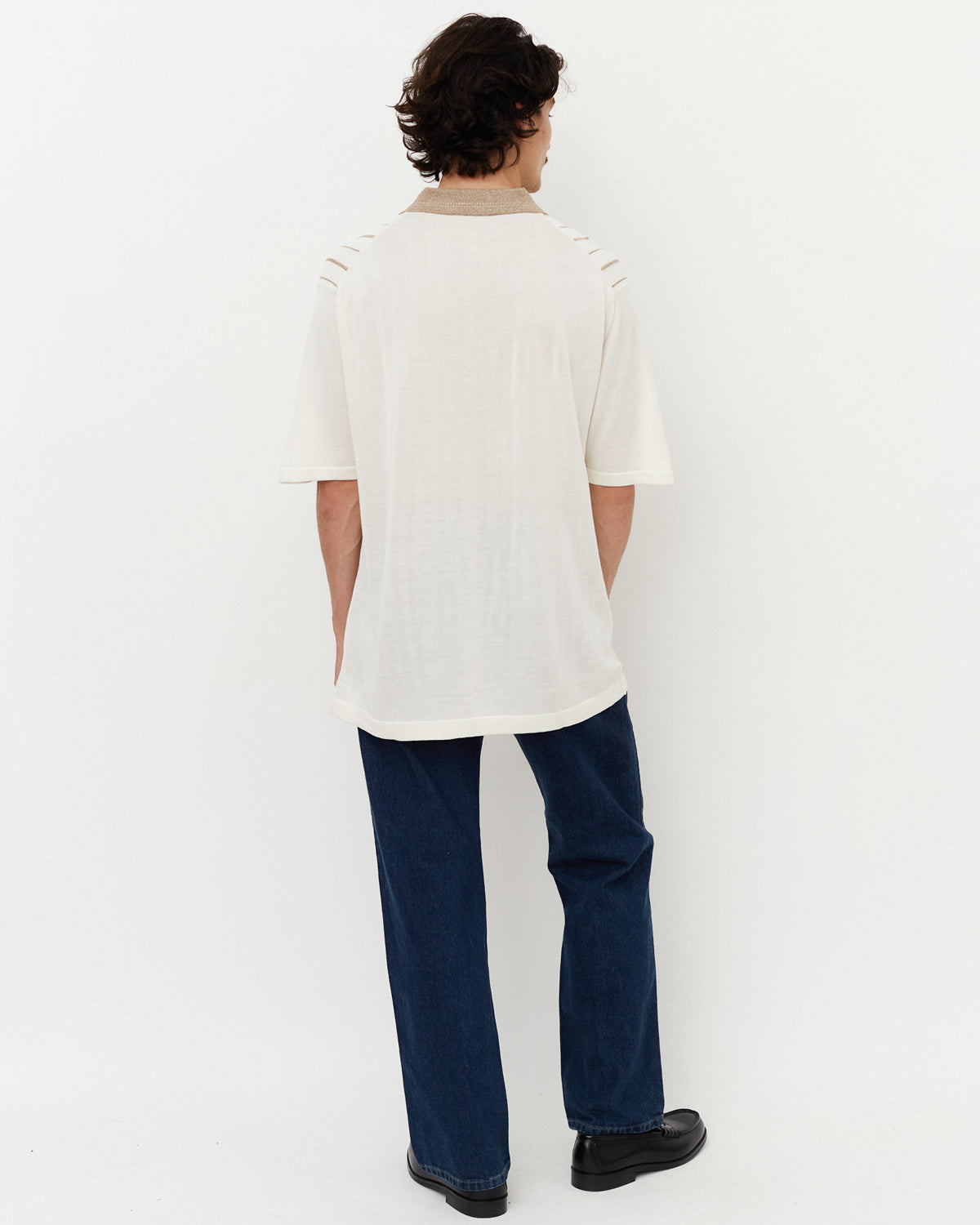 Pullover Zip Polo / Off White