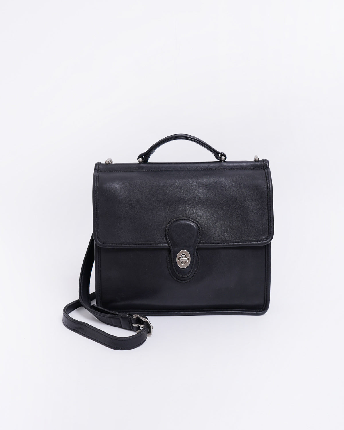 Black Leather Shoulder Bag