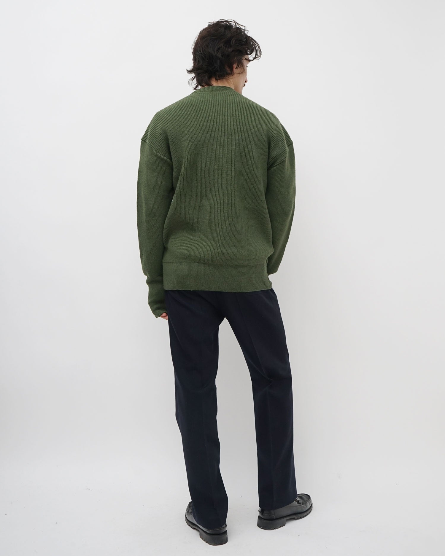 Wool Rib Zip-up Cardigan