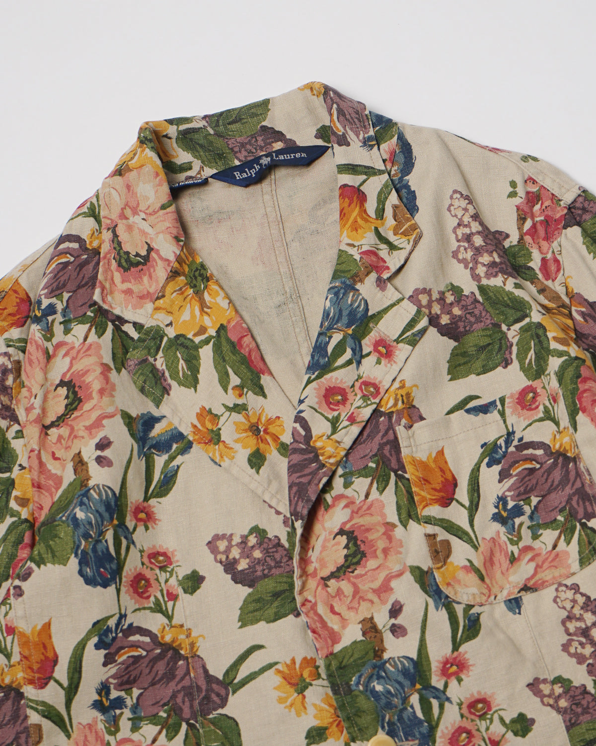 Flower Printed Linen Jacket