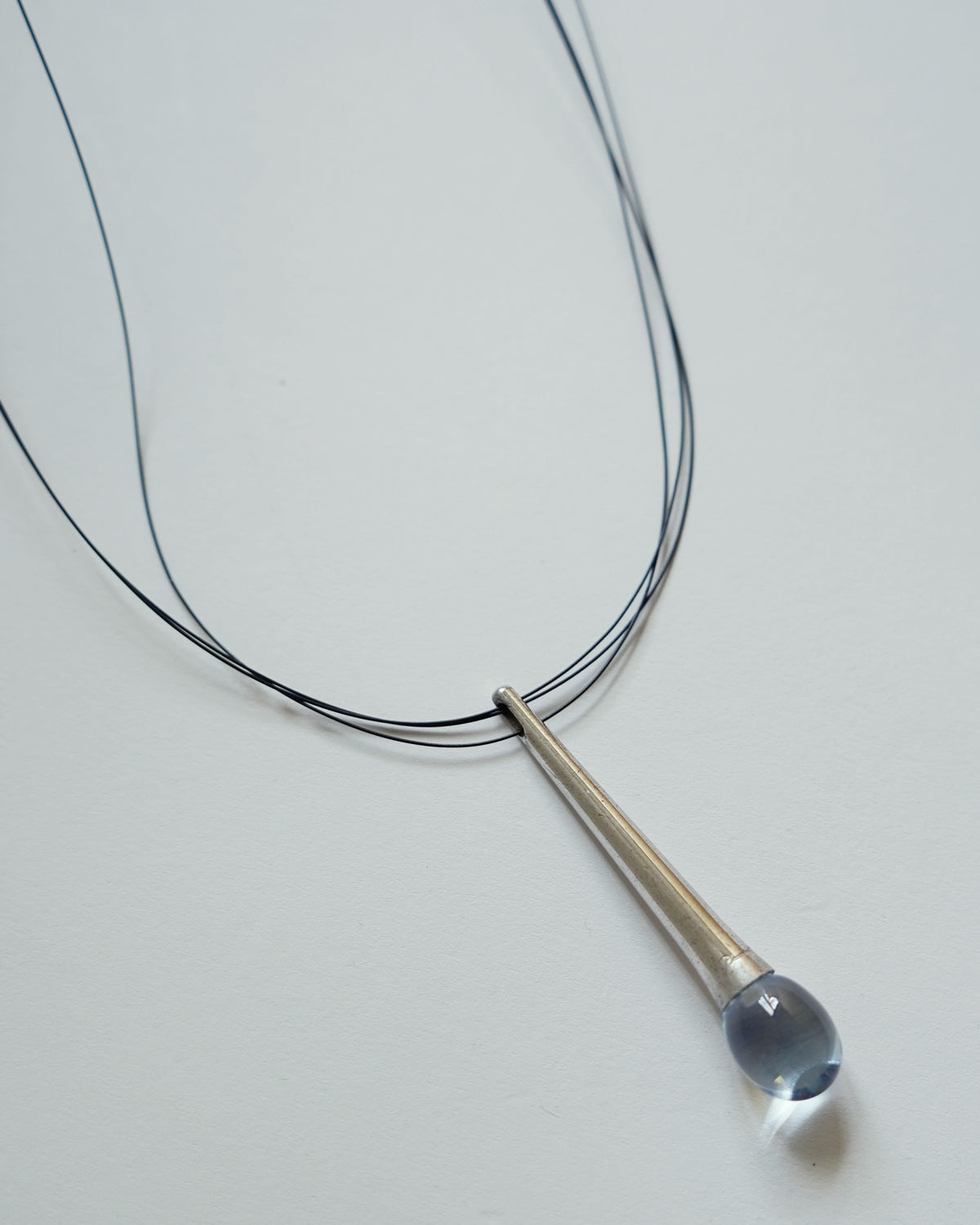 Chrystal Glass Teardrop Necklace