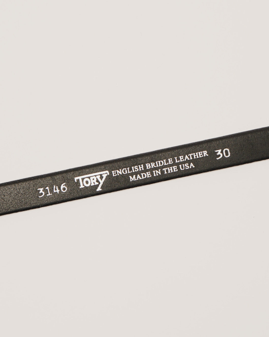 Tory - FGS 3/4" Rounded Center Bar Leather Belt / Silver Buckle / Black