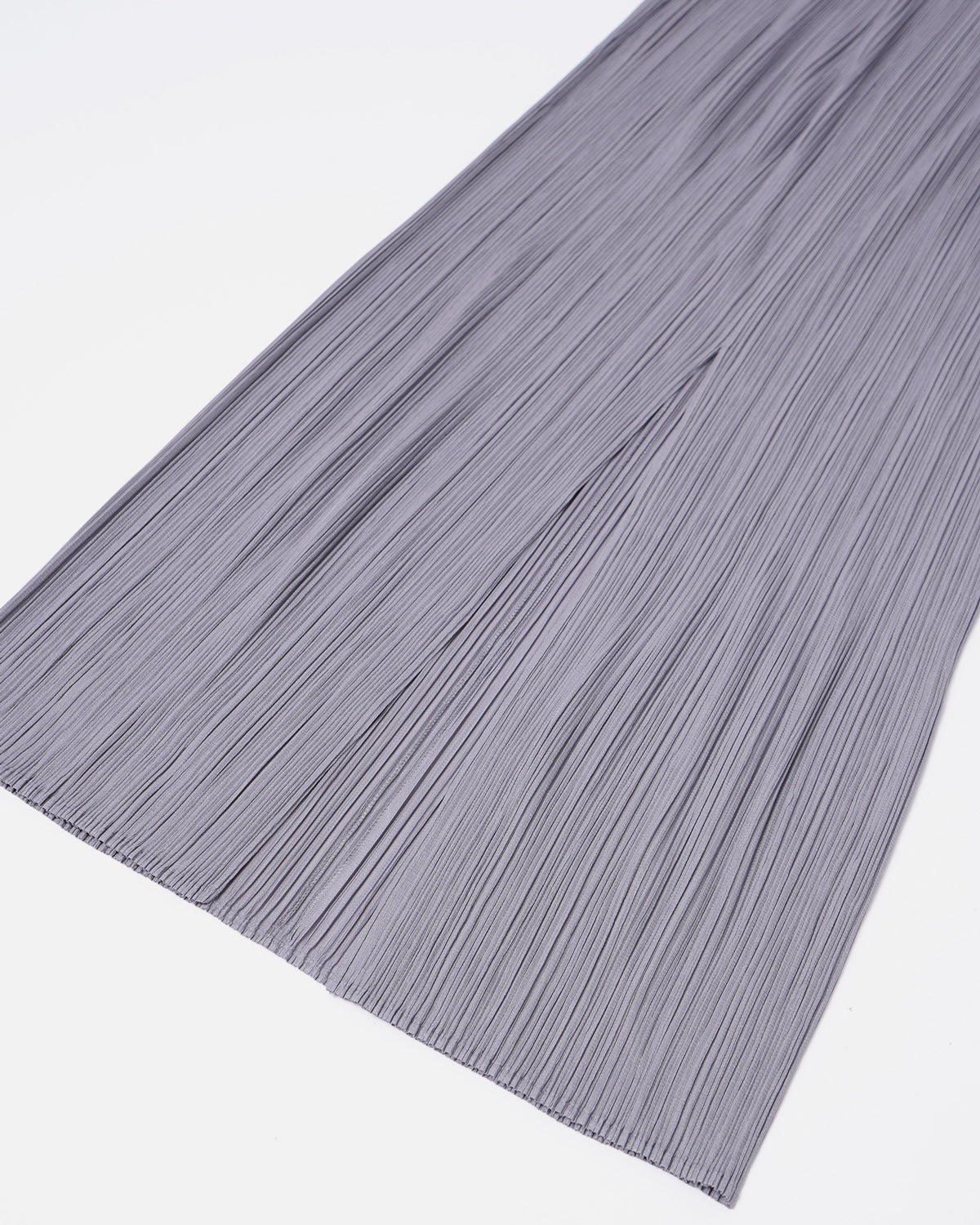 Pleats Please Front Slitted Gray long Skirt