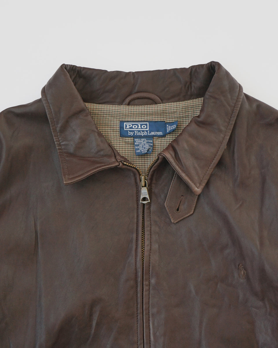 Polo Ralph Lauren Leather Jacket 刺繍なし Leather Biker Jacket