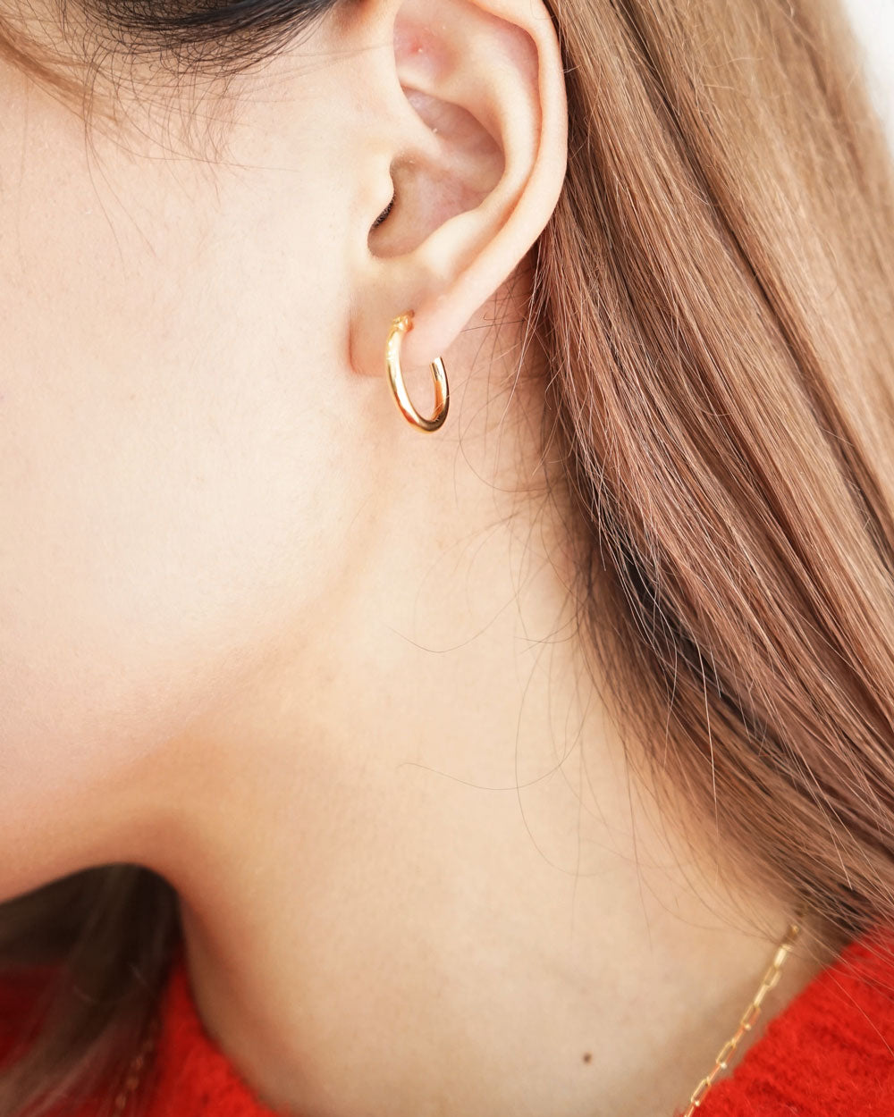 14k Gold Hoop Earrings / 0.5