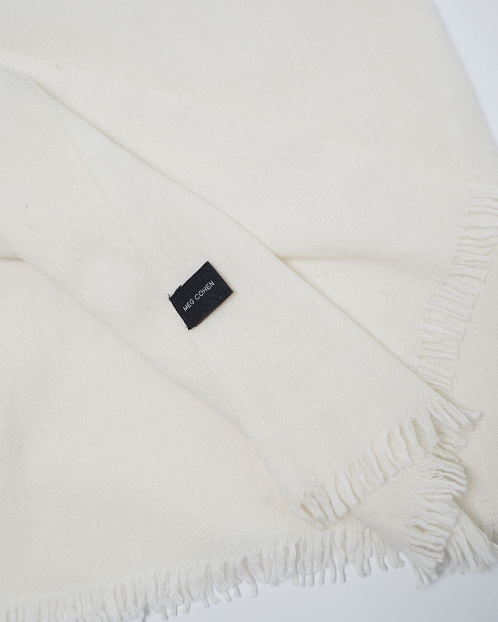 Hudson Scarf Cotton Wool / White
