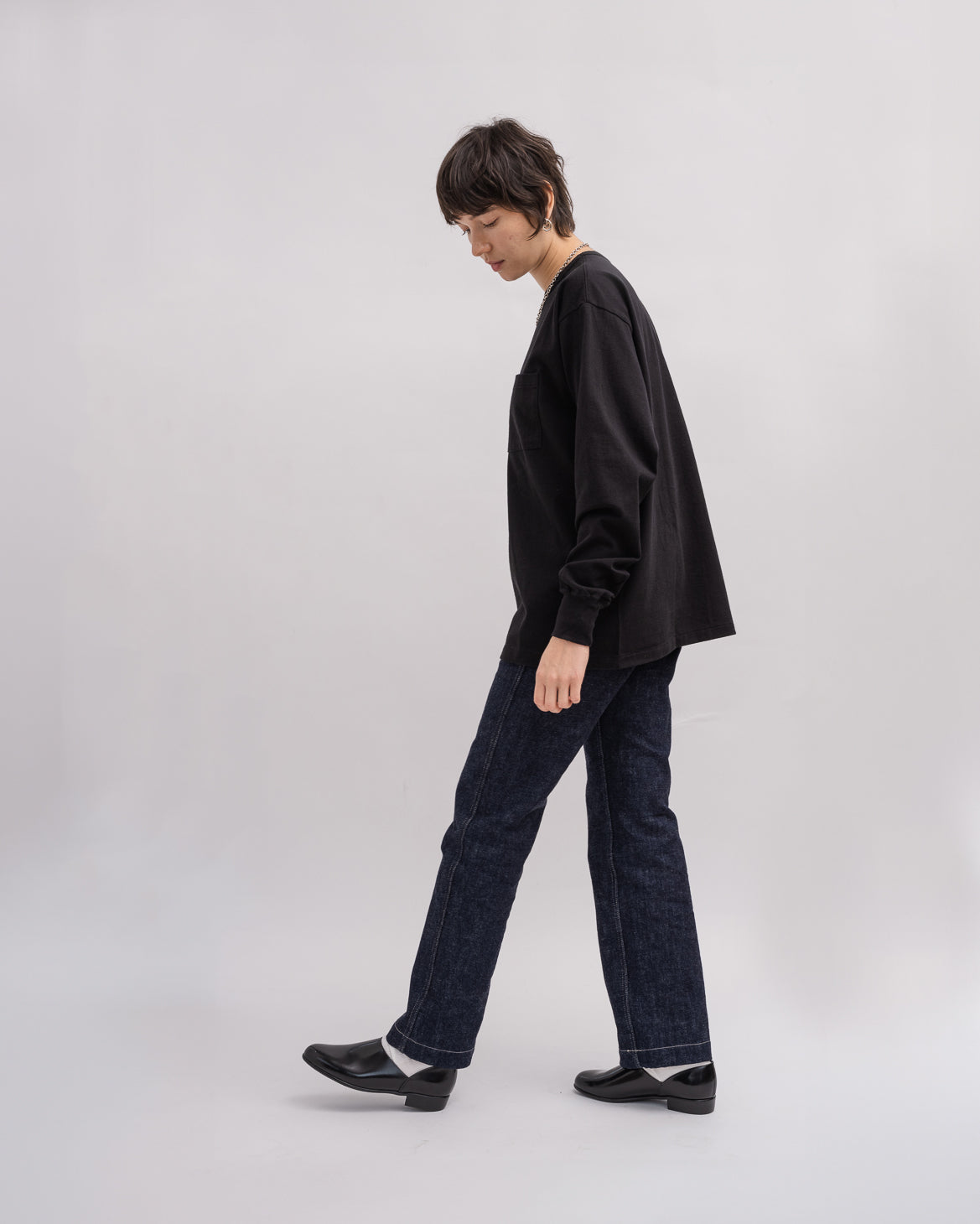 FGS Originals - Heavy-weight Pocket Long Sleeve T-shirt / Black