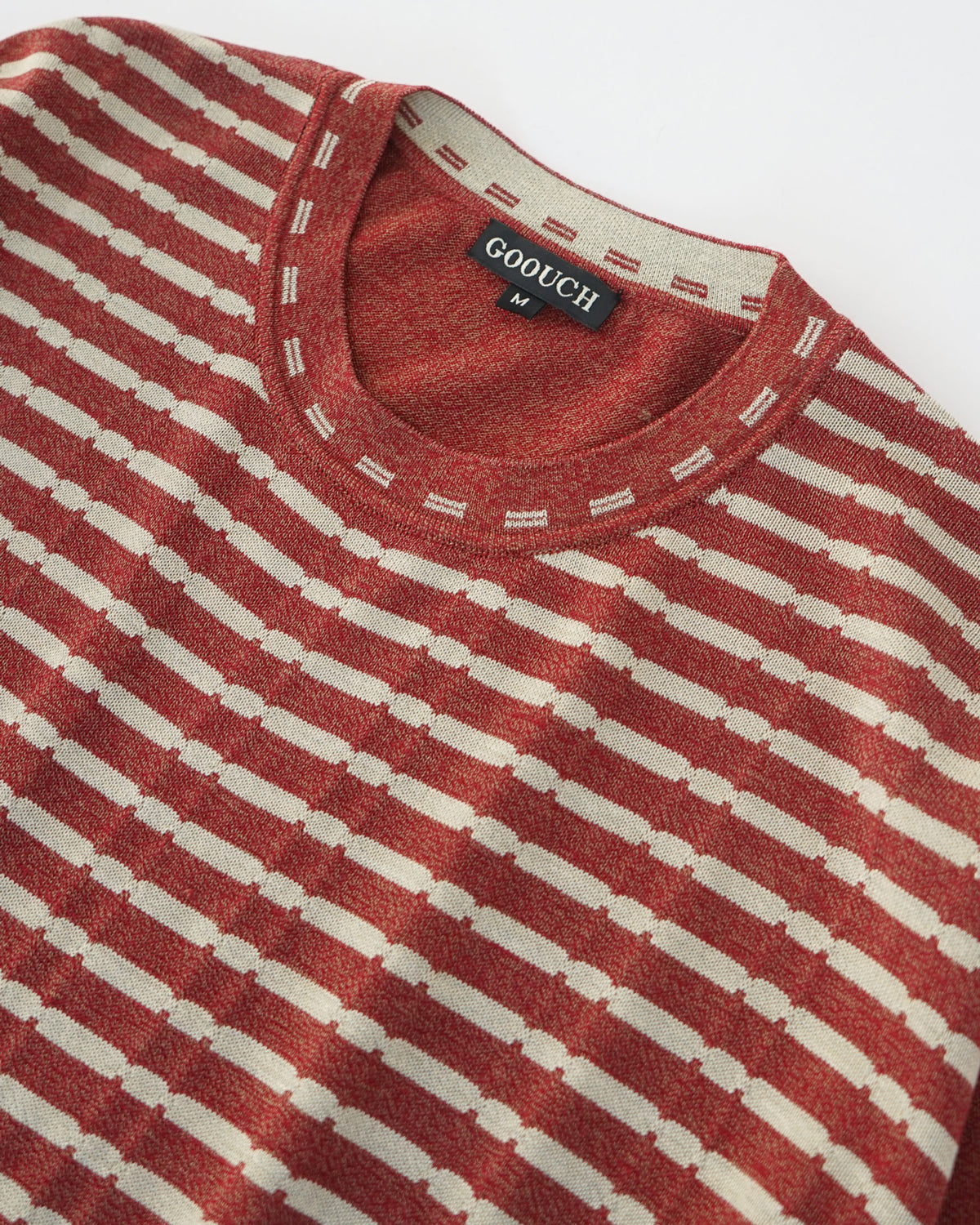 Striped Crewneck S/S / Burgundy