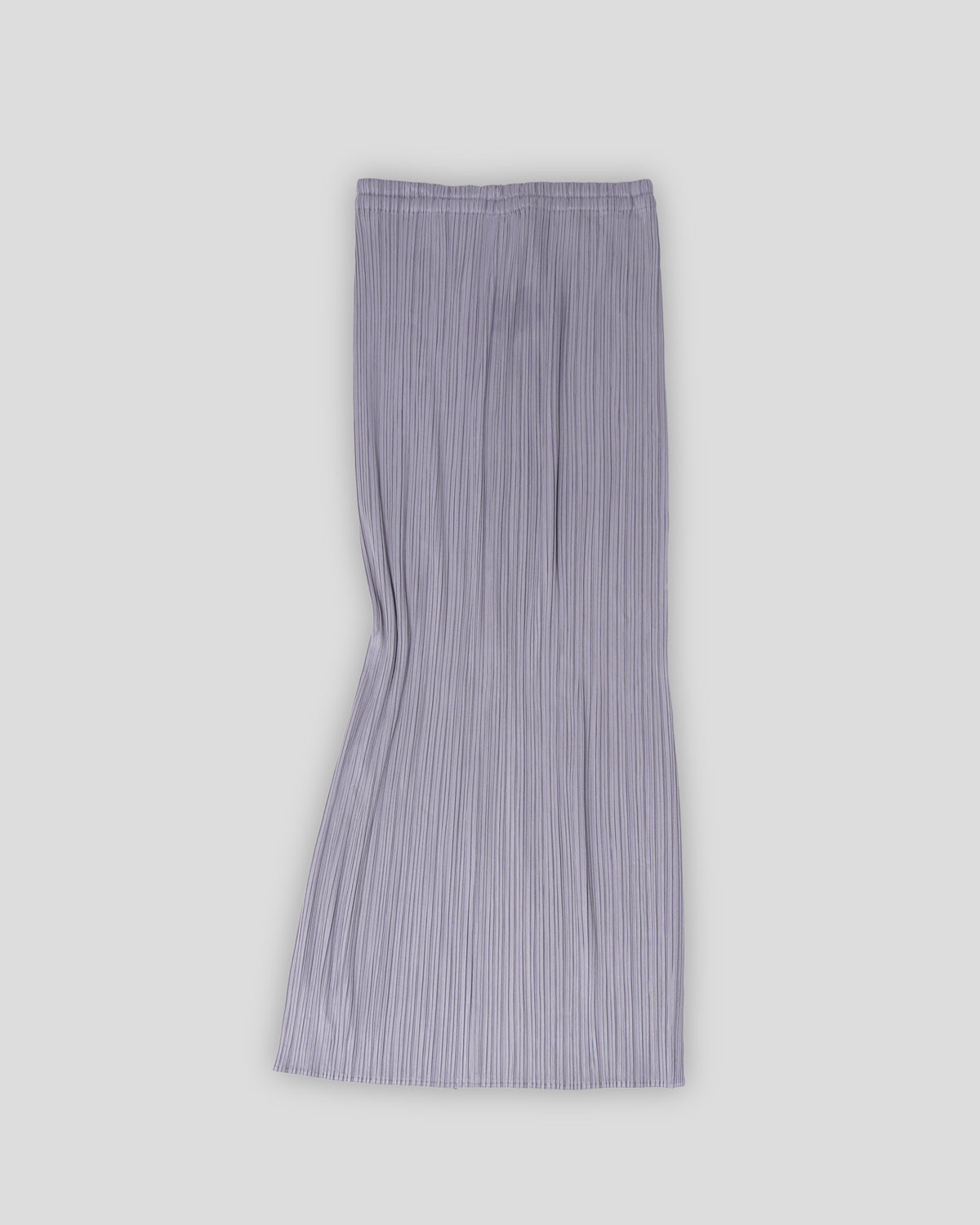 Pleats Please Front Slitted Gray long Skirt
