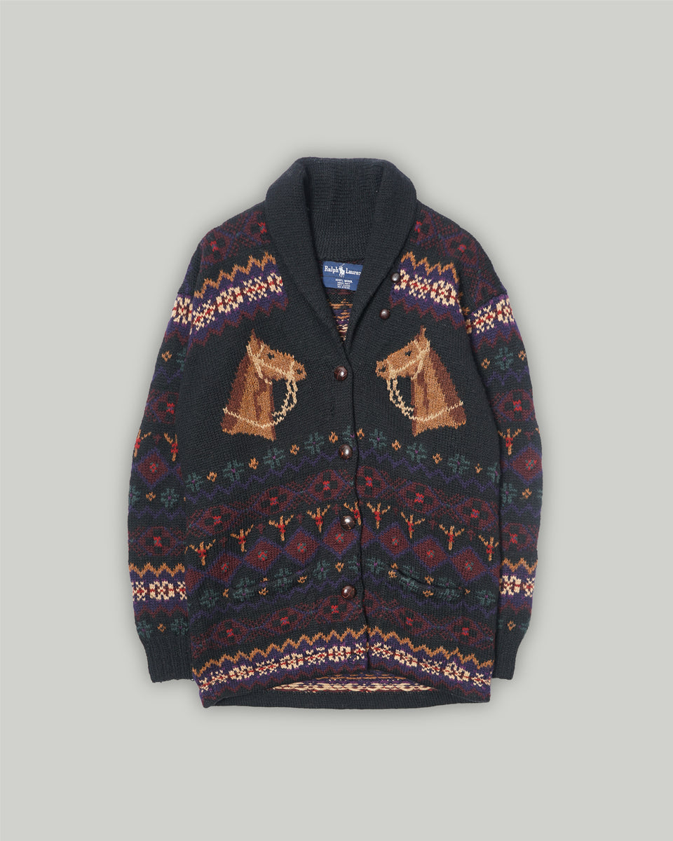 Ralph Lauren HANDKNIT vintage 90sカーディガン Hand Knit Shawl Cardigan – Front General Store