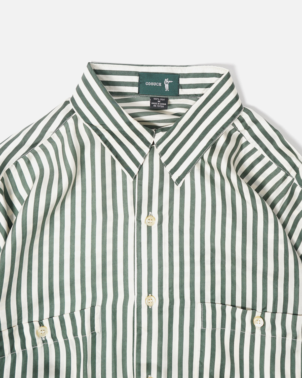 Stripe Silk Shirt / Green