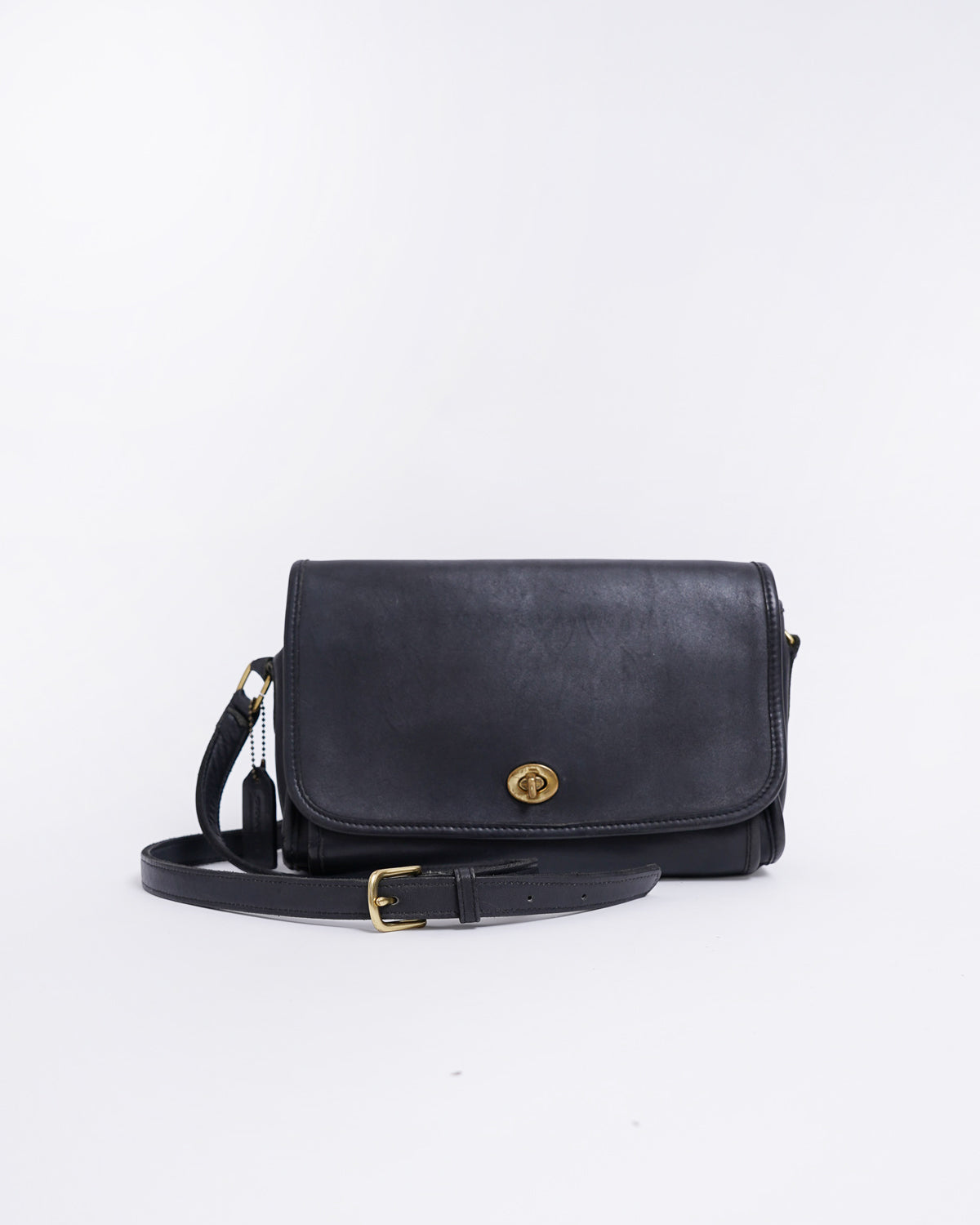 Black Leather Shoulder Bag