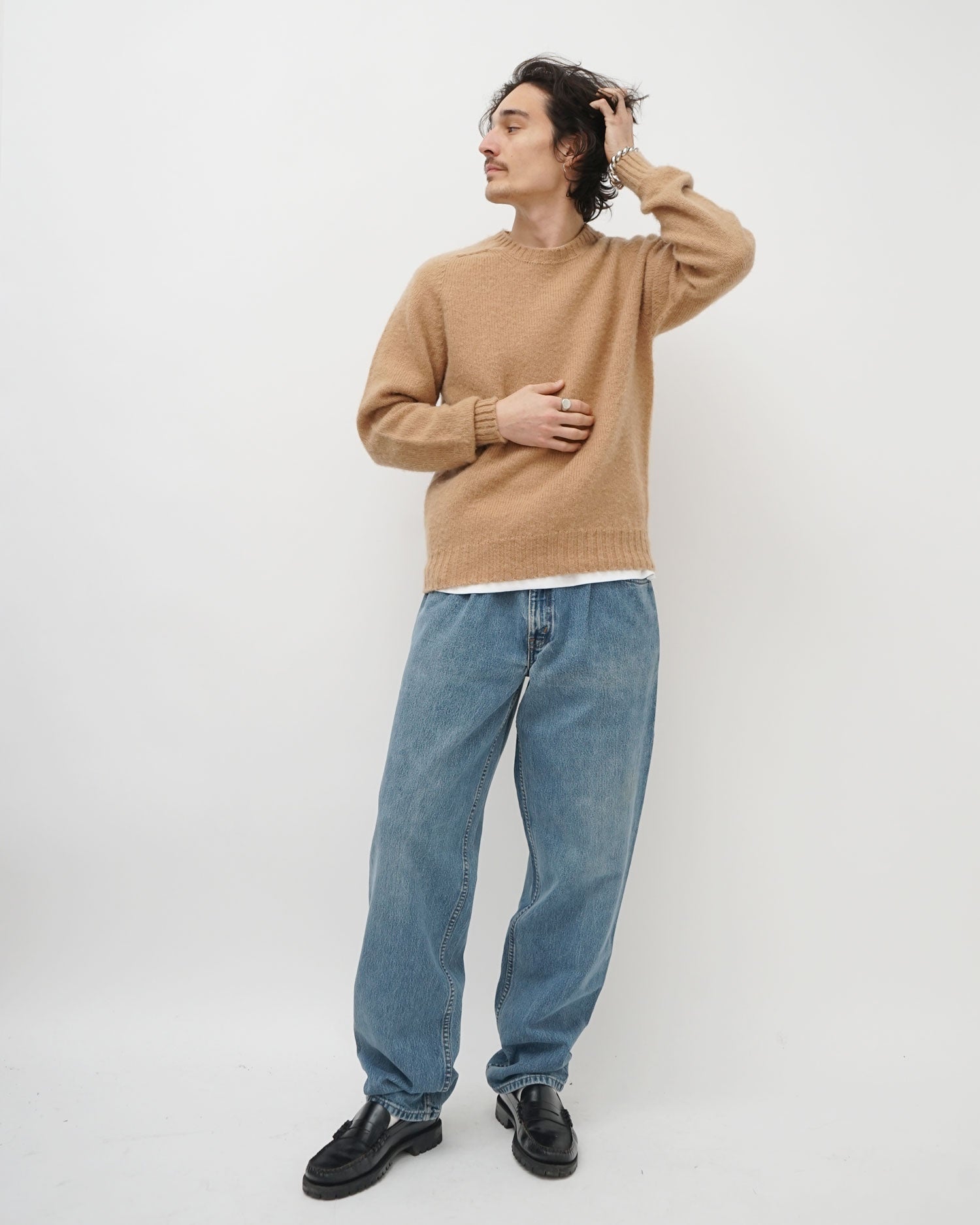 Silver Tab Loose Fit Denim Pants / size: 34