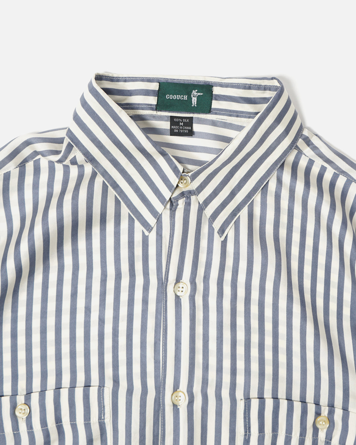 Stripe Silk Shirt / Blue