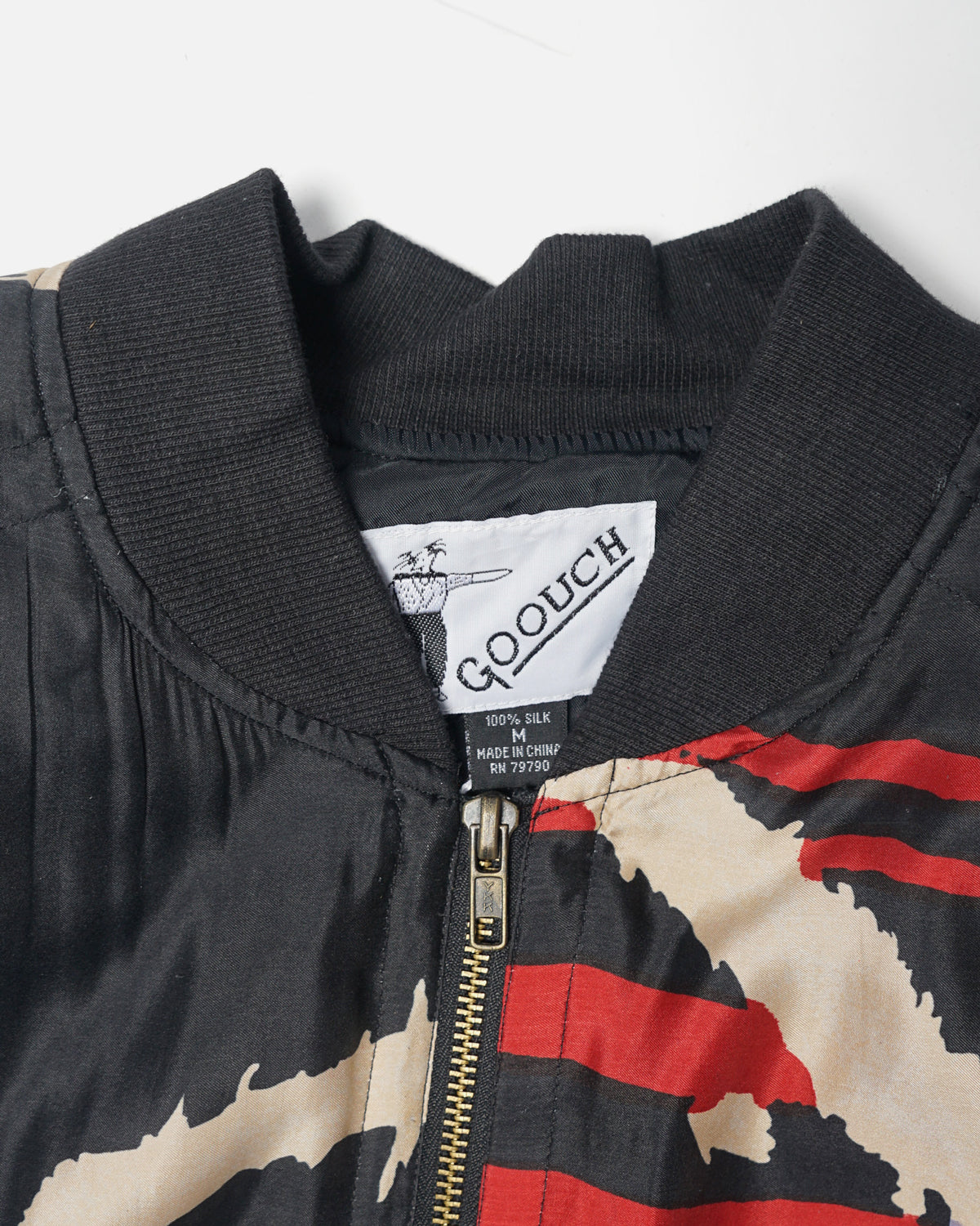 Patterned Silk Bomber